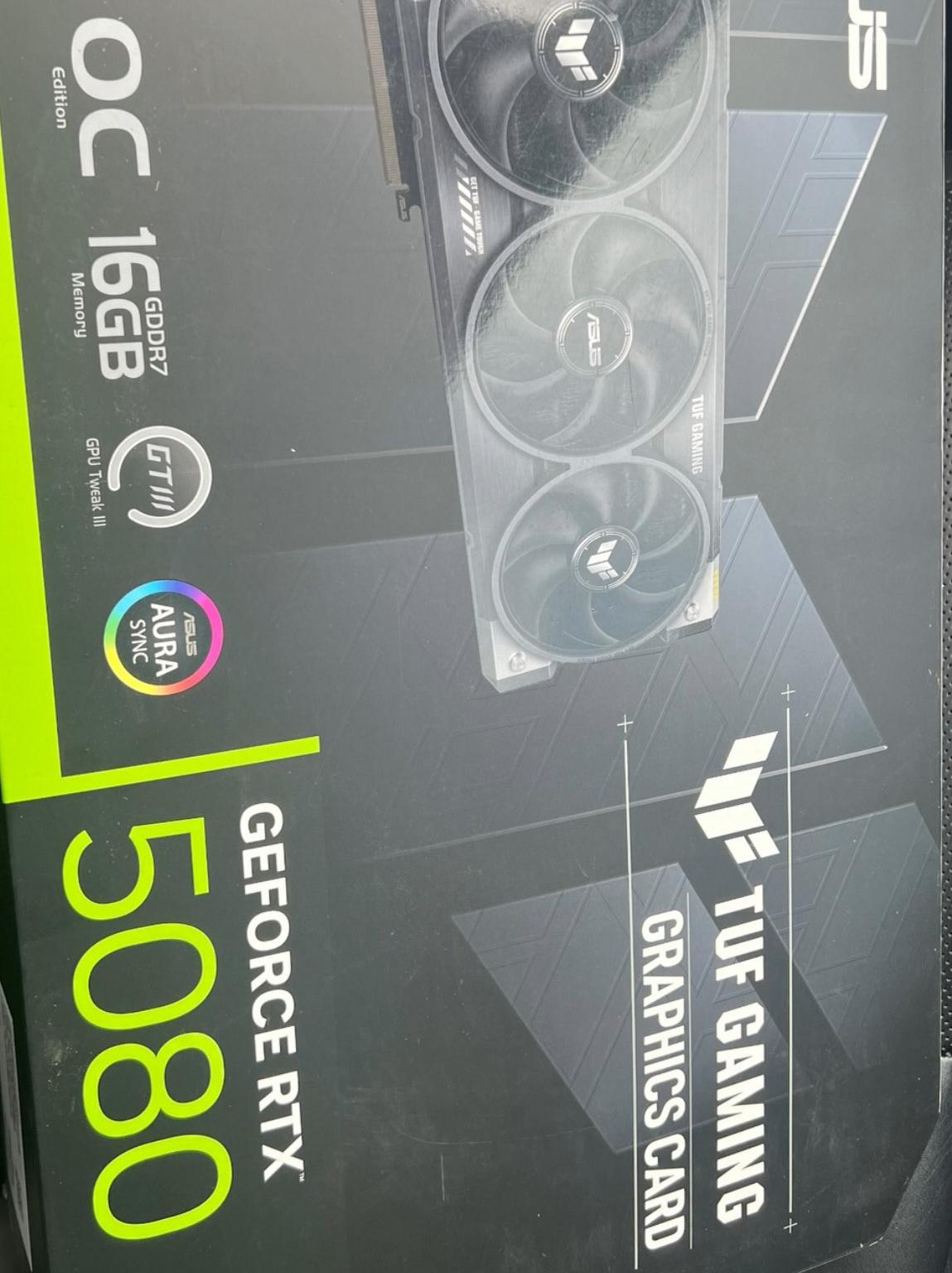 ASUS TUF Gaming GeForce RTX™ 5080 16GB GDDR7 OC Edition *Lightly Used w/Original Packaging*