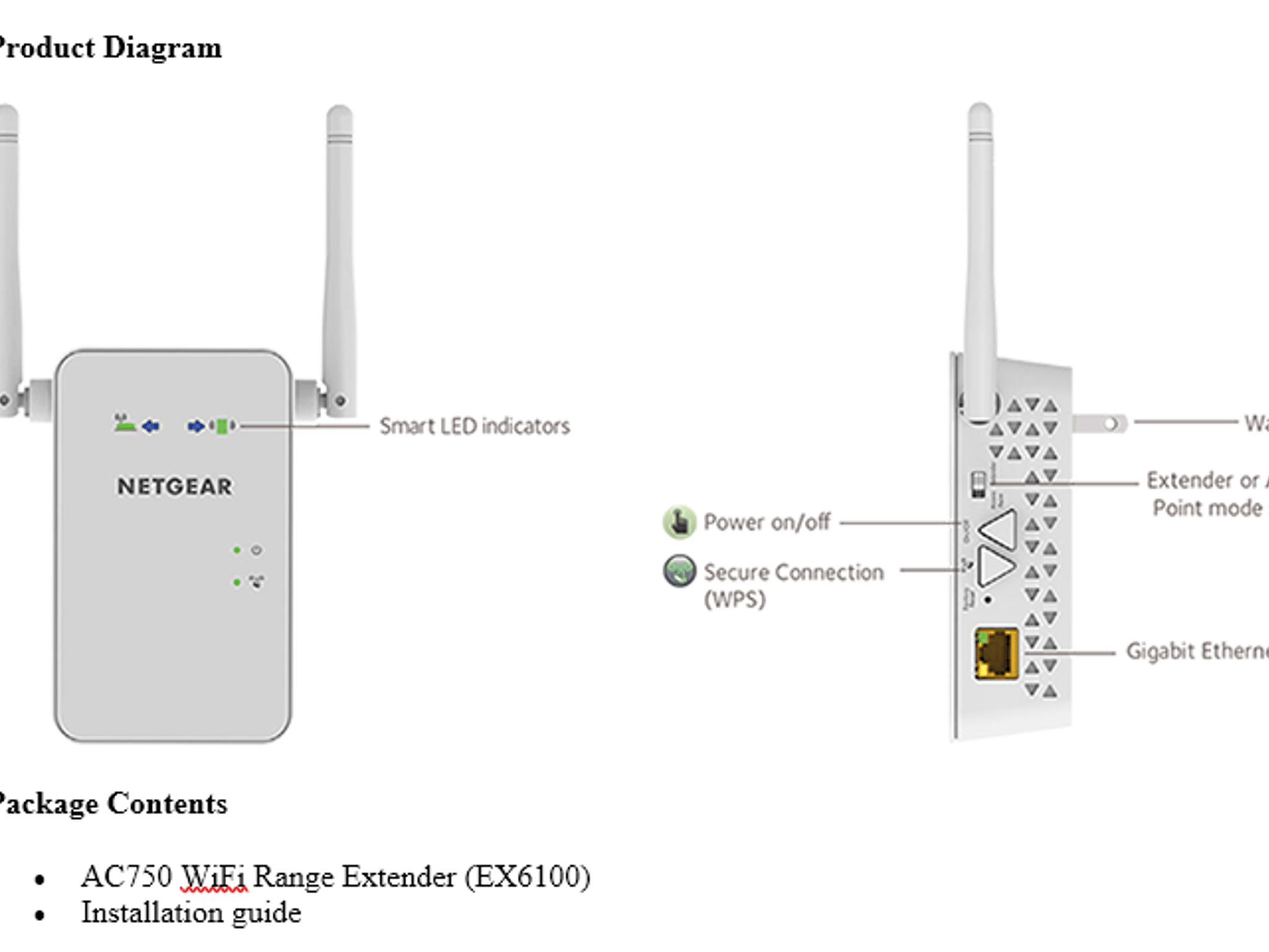 NETGEAR AC750 (EX6100) Wi-Fi Range Extender