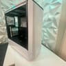 White ATX Mid Tower PC Case (Used, Missing Front Glass)