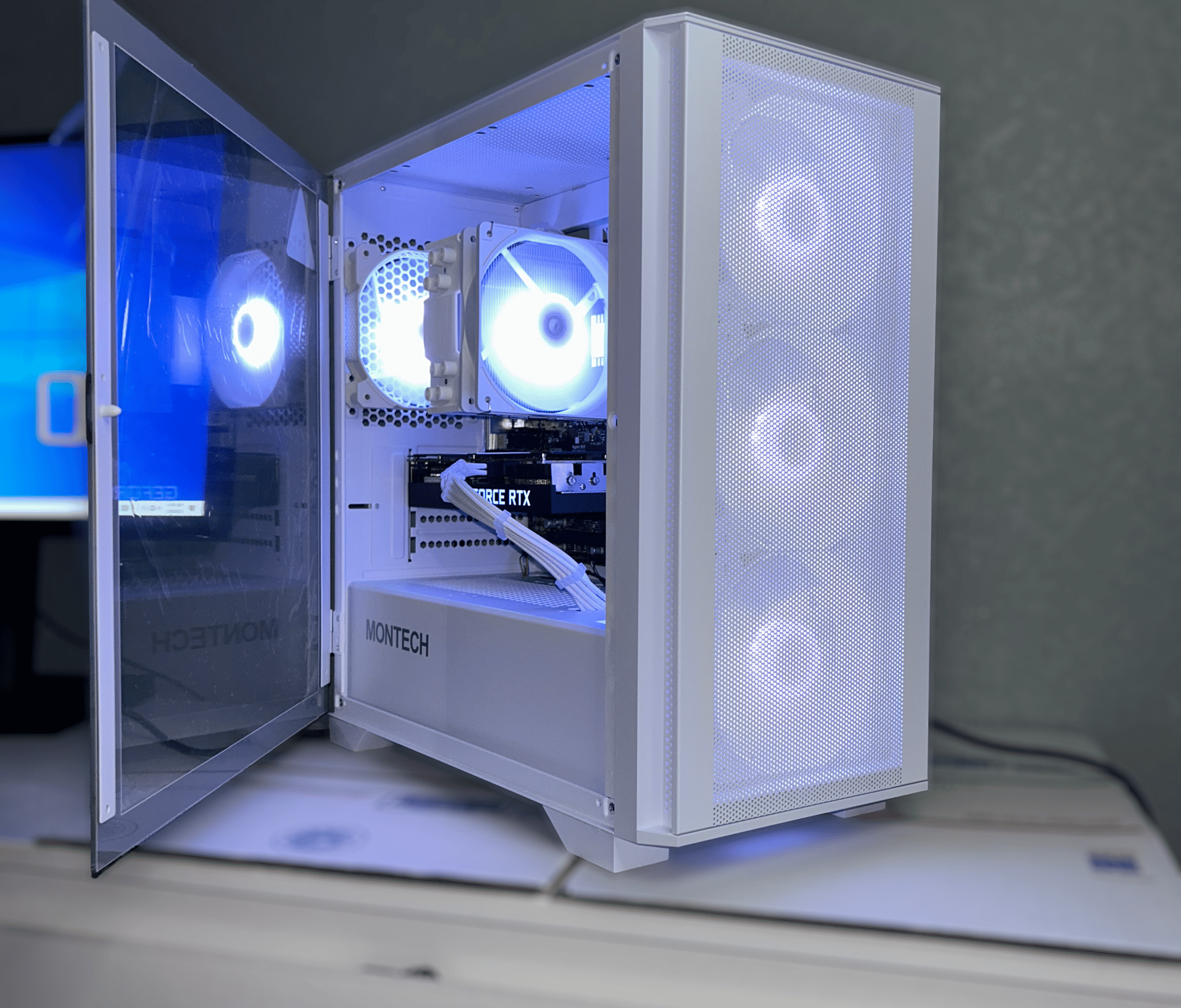 White Custom Gaming / Streaming PC | RTX 3060Ti + Ryzen 5 5600X + 1TB NVME