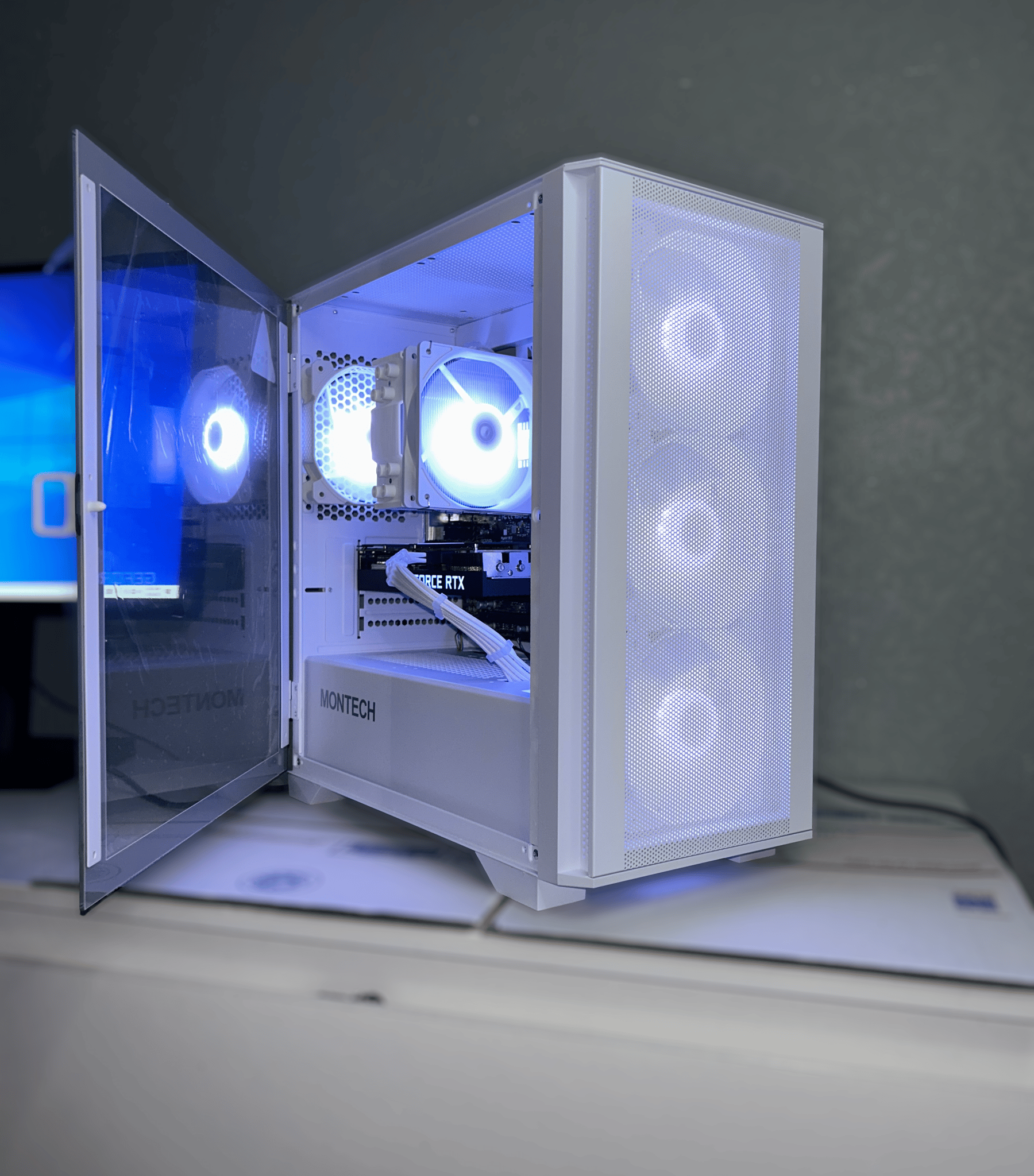 White Custom Gaming / Streaming PC | RTX 3060Ti + Ryzen 5 5600X + 1TB NVME