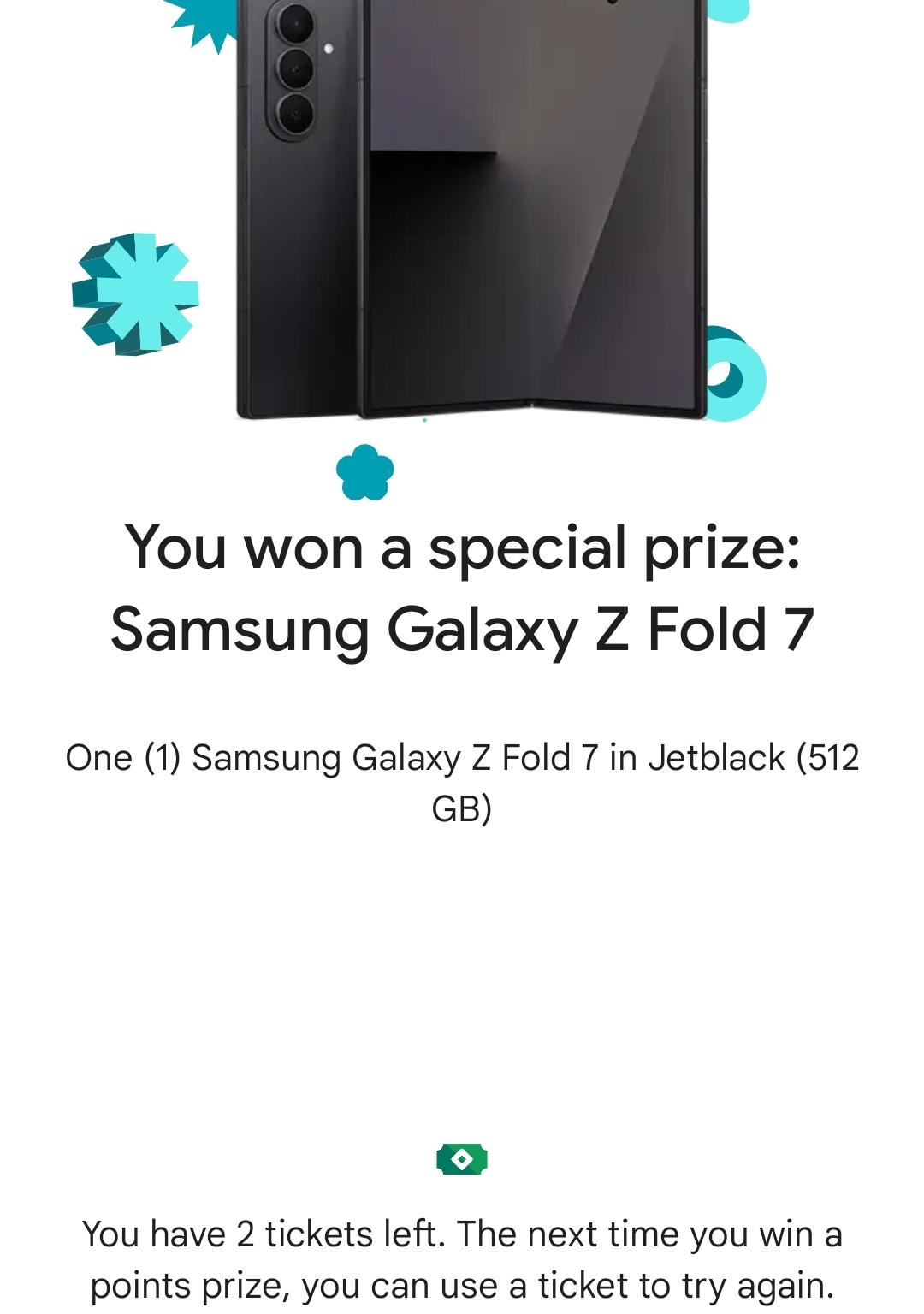 Samsung Galaxy Fold 7 Unsealed 512 GB, Unlocked, Jetblack