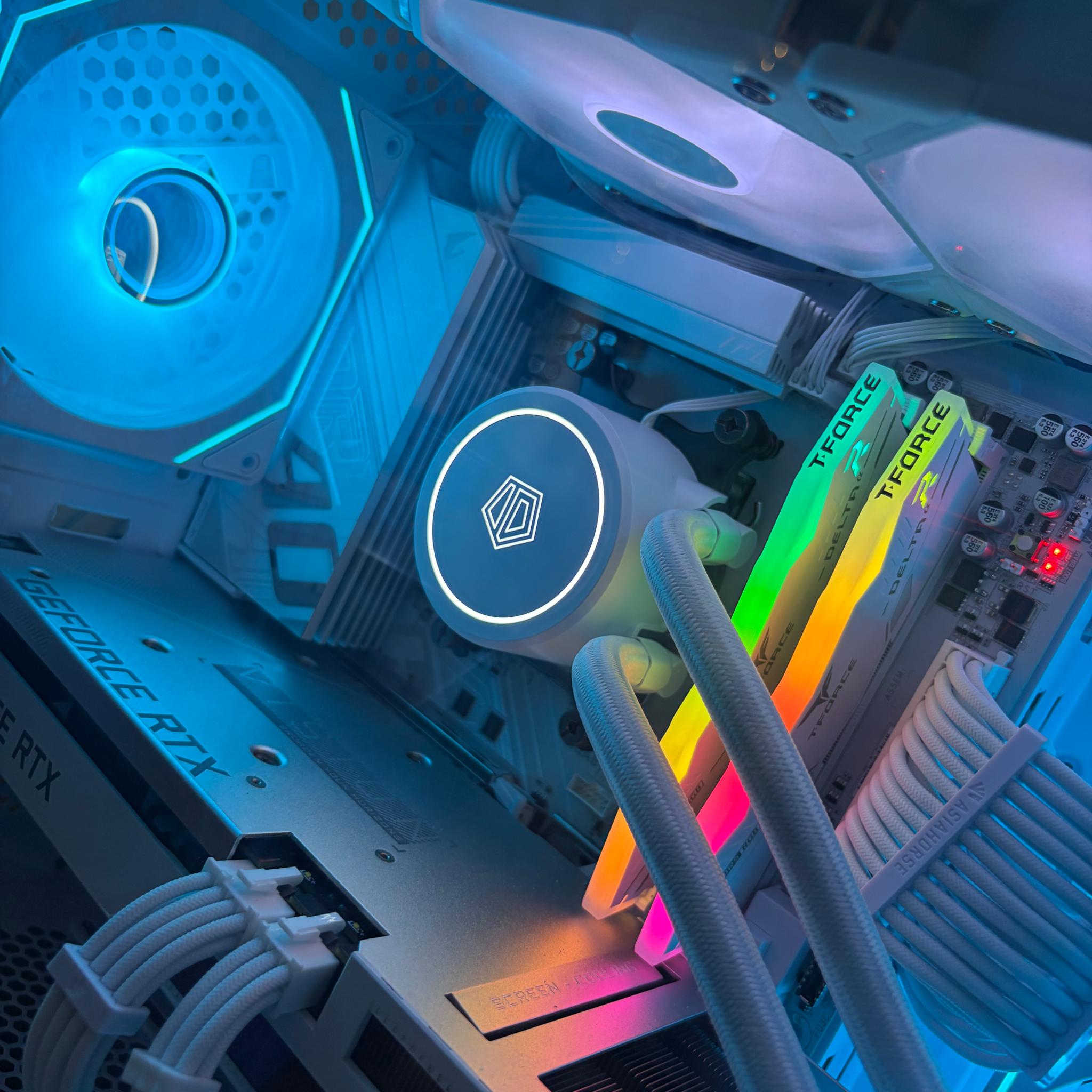🤍 White Vision Build | Ryzen 5 7600 + RTX 3060 Ti Gaming PC 🤍
