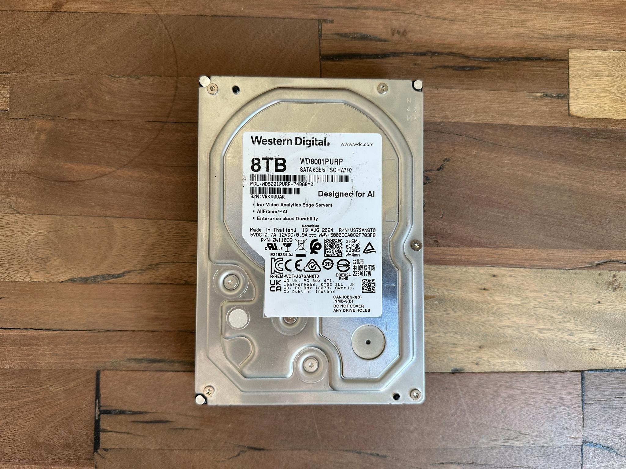 WD Purple Pro 8TB 3.5" SATA HDD