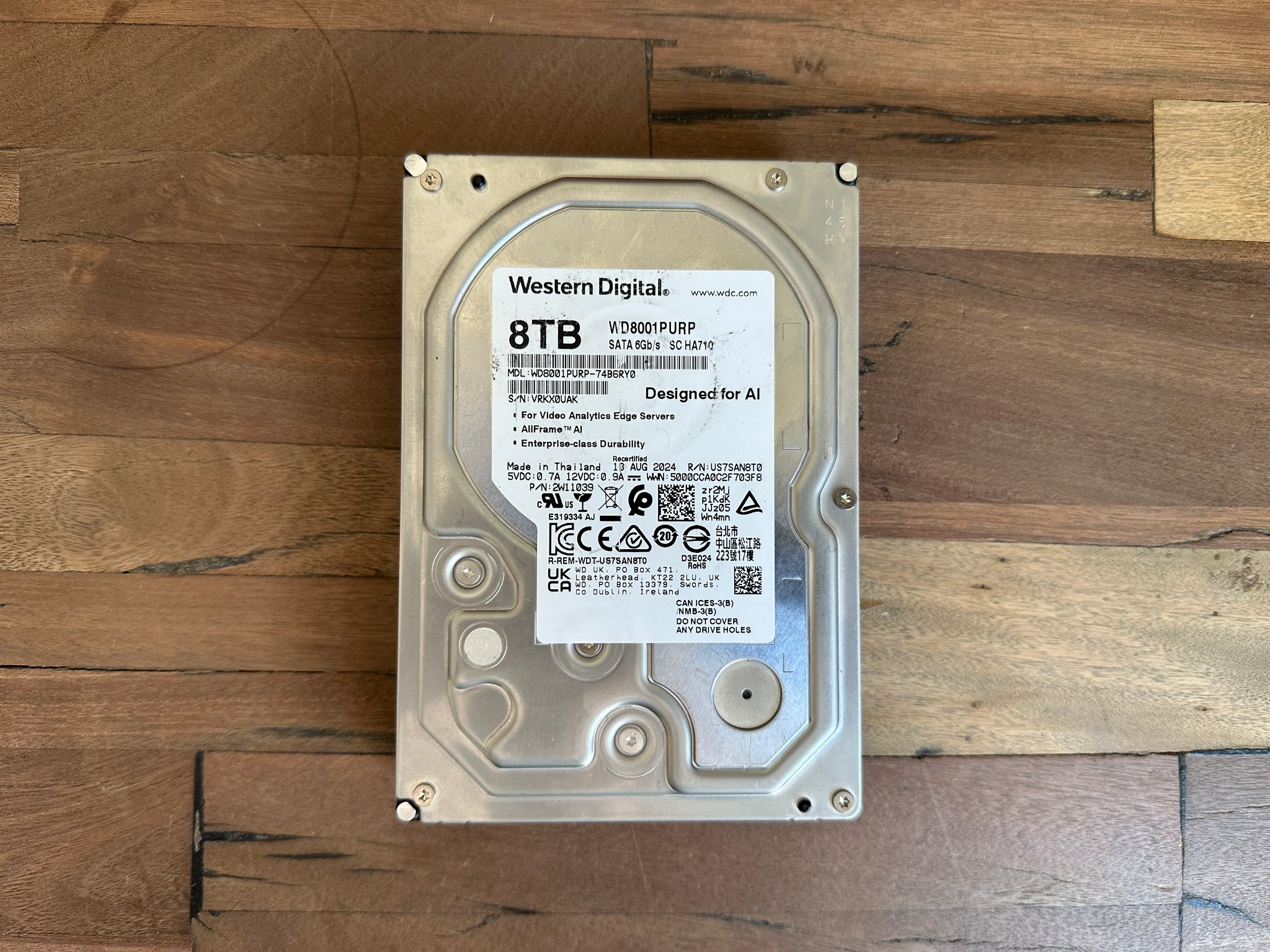 WD Purple Pro 8TB 3.5" SATA HDD