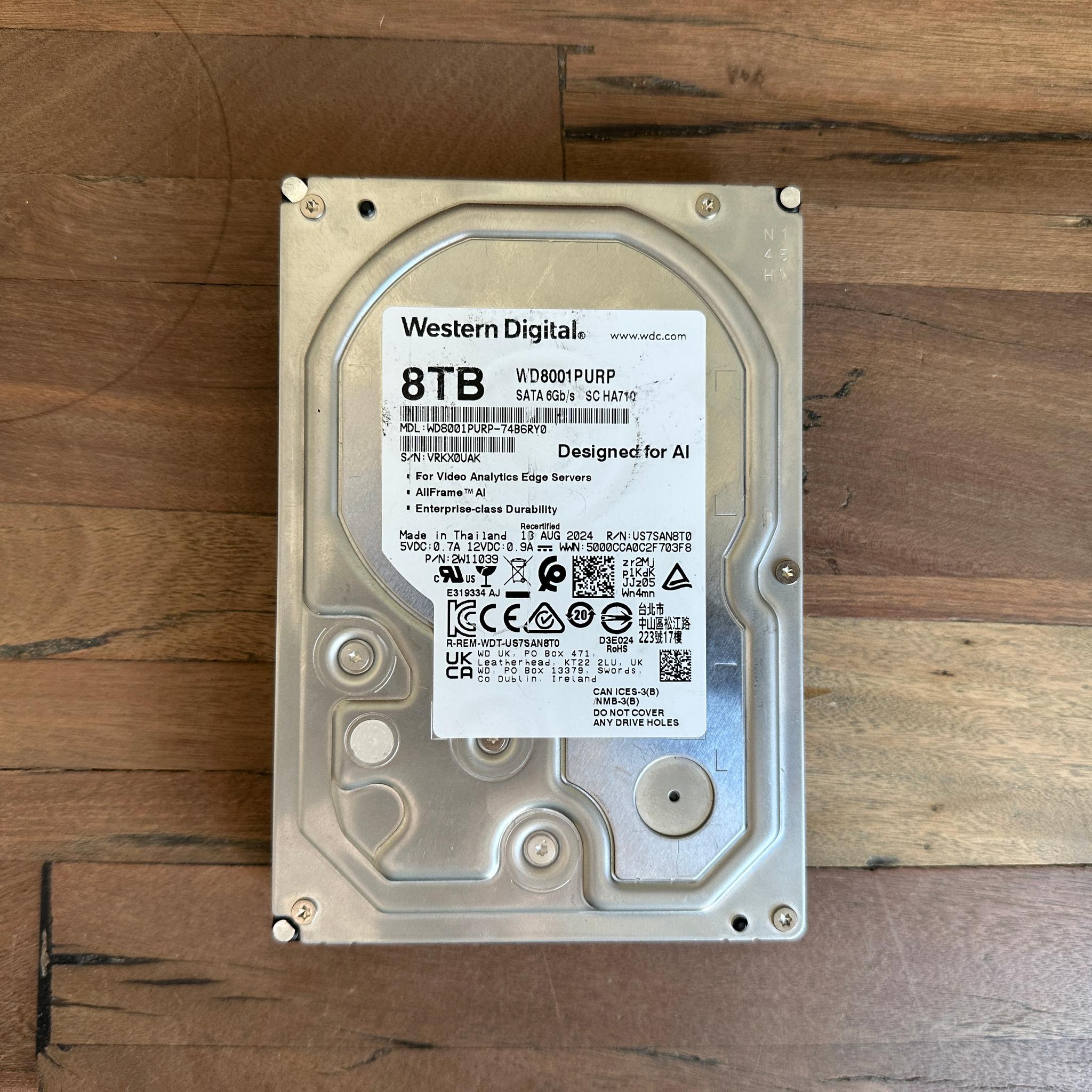 WD Purple Pro 8TB 3.5" SATA HDD