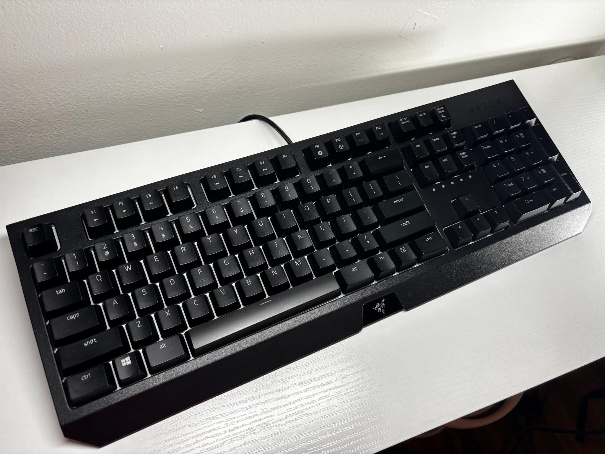 Razer BlackWidow Mechanical Keyboard: Green Tactile & Clicky Switches - Used