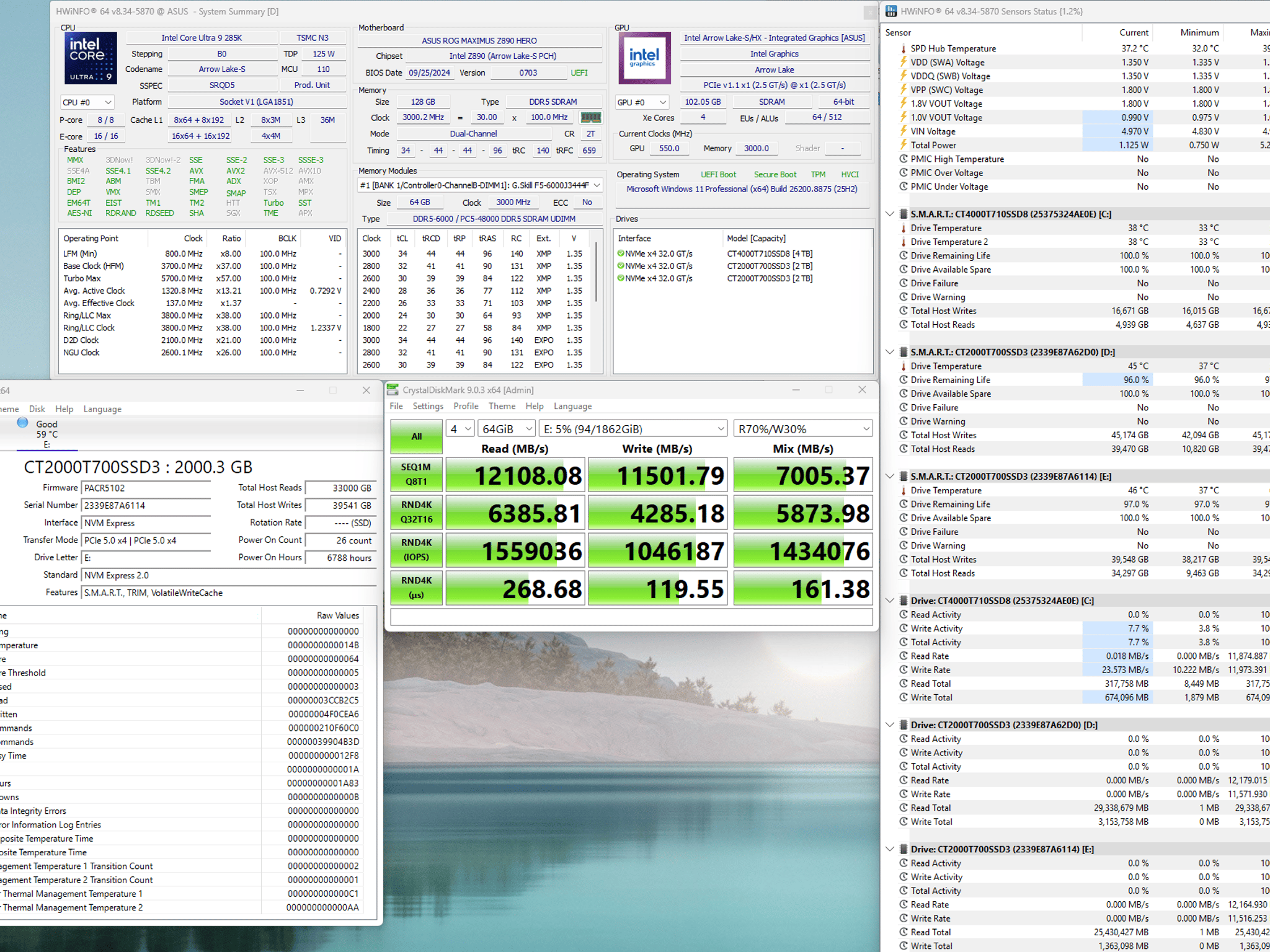Crucial T700 2TB PCIe Gen5 NVMe SSD – Windows 11 Pro Preinstalled + NEW Retail License
