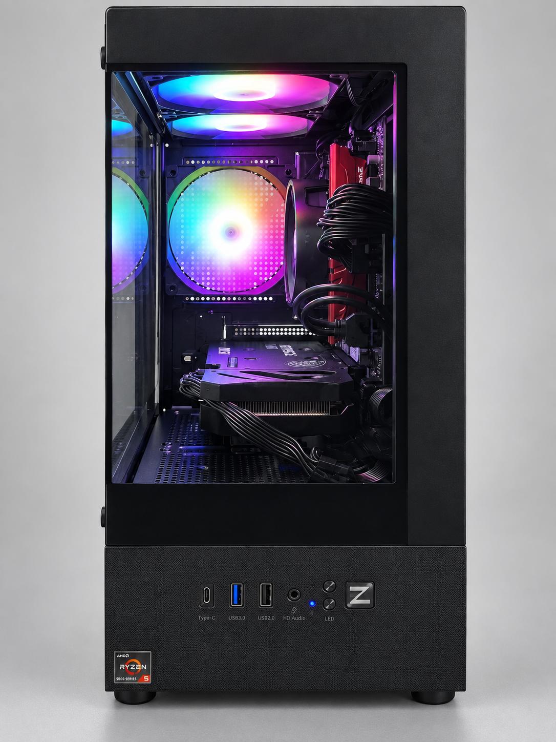 RTX 5050 8GB Gaming PC | Ryzen 5 5500 6-Core | 16GB DDR4-3600 | 512GB NVMe | 600W RGB