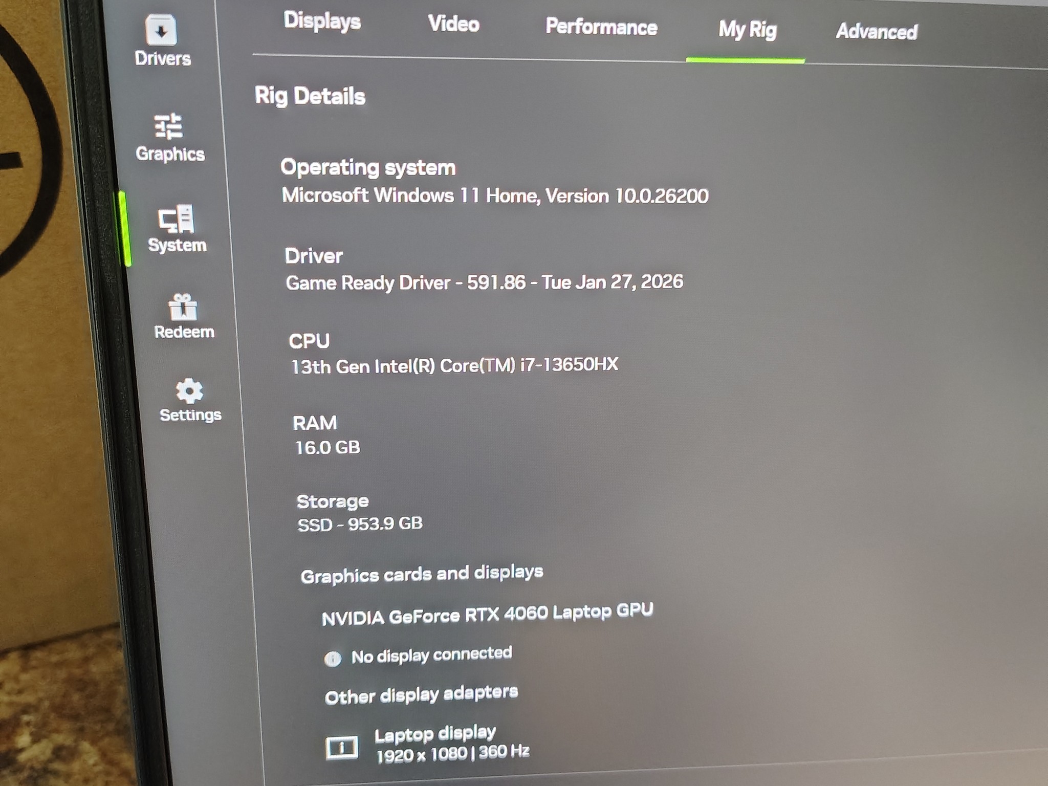 Dell G15 5530 – i7‑13650HX / RTX 4060 (140W) / 360Hz / 1TB / 16GB OEM RAM / Warranty to Oct 2027