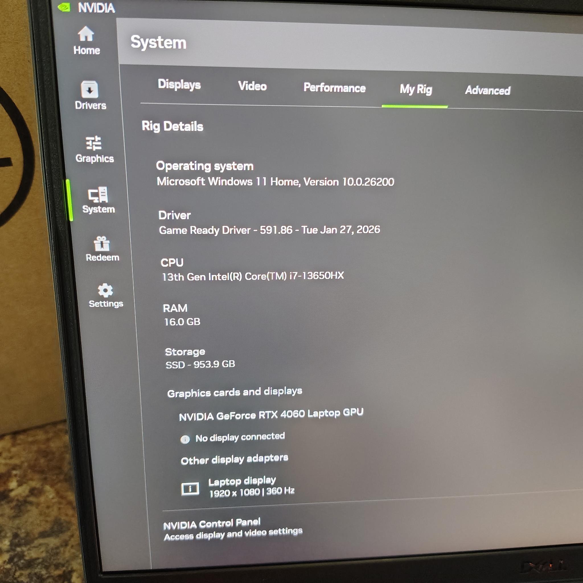 Dell G15 5530 – i7‑13650HX / RTX 4060 (140W) / 360Hz / 1TB / 16GB OEM RAM / Warranty to Oct 2027
