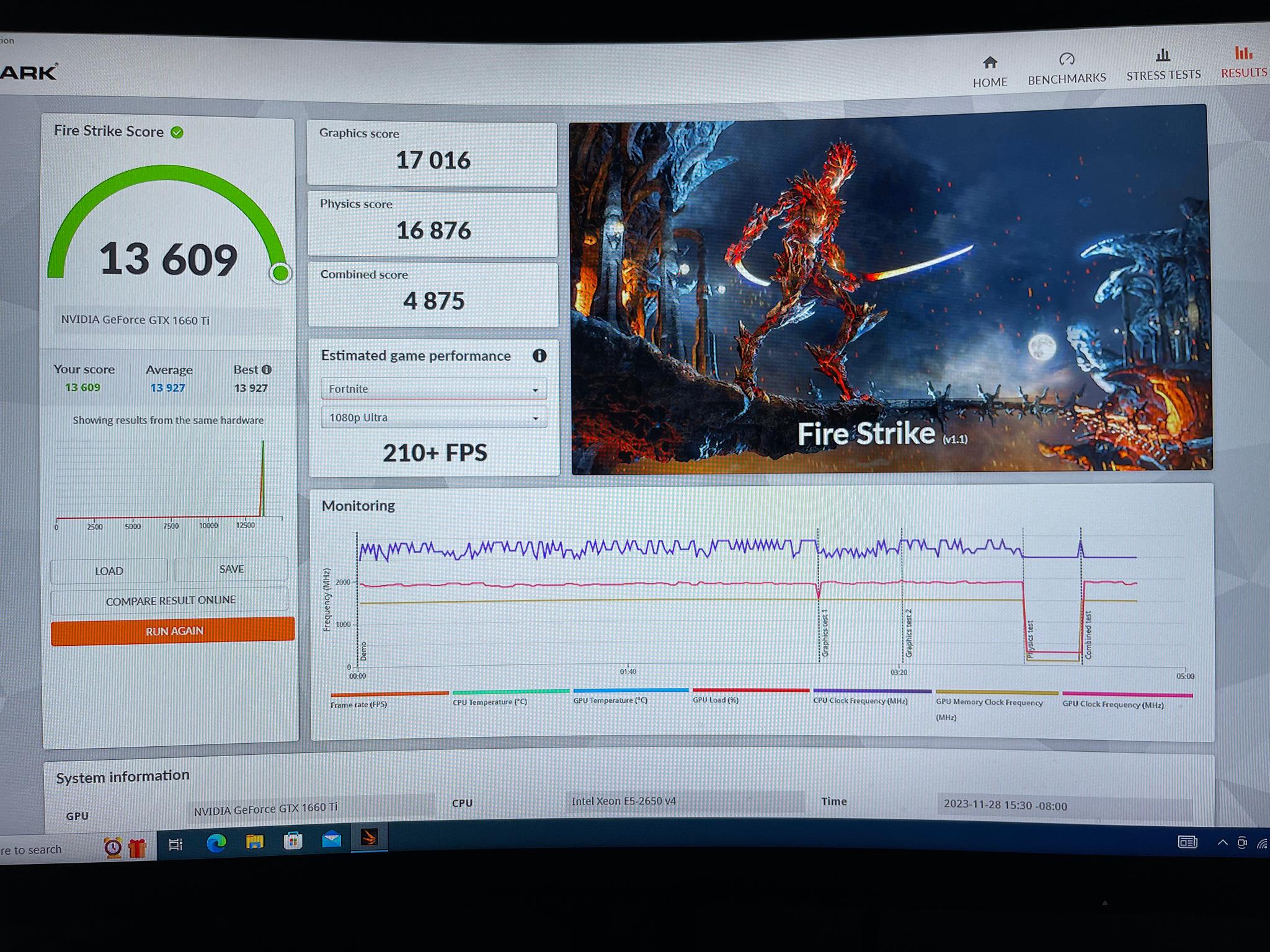 Gtx 1660 Ti + E5-2650 V4 12 core 24 thread + 32GB DDR4