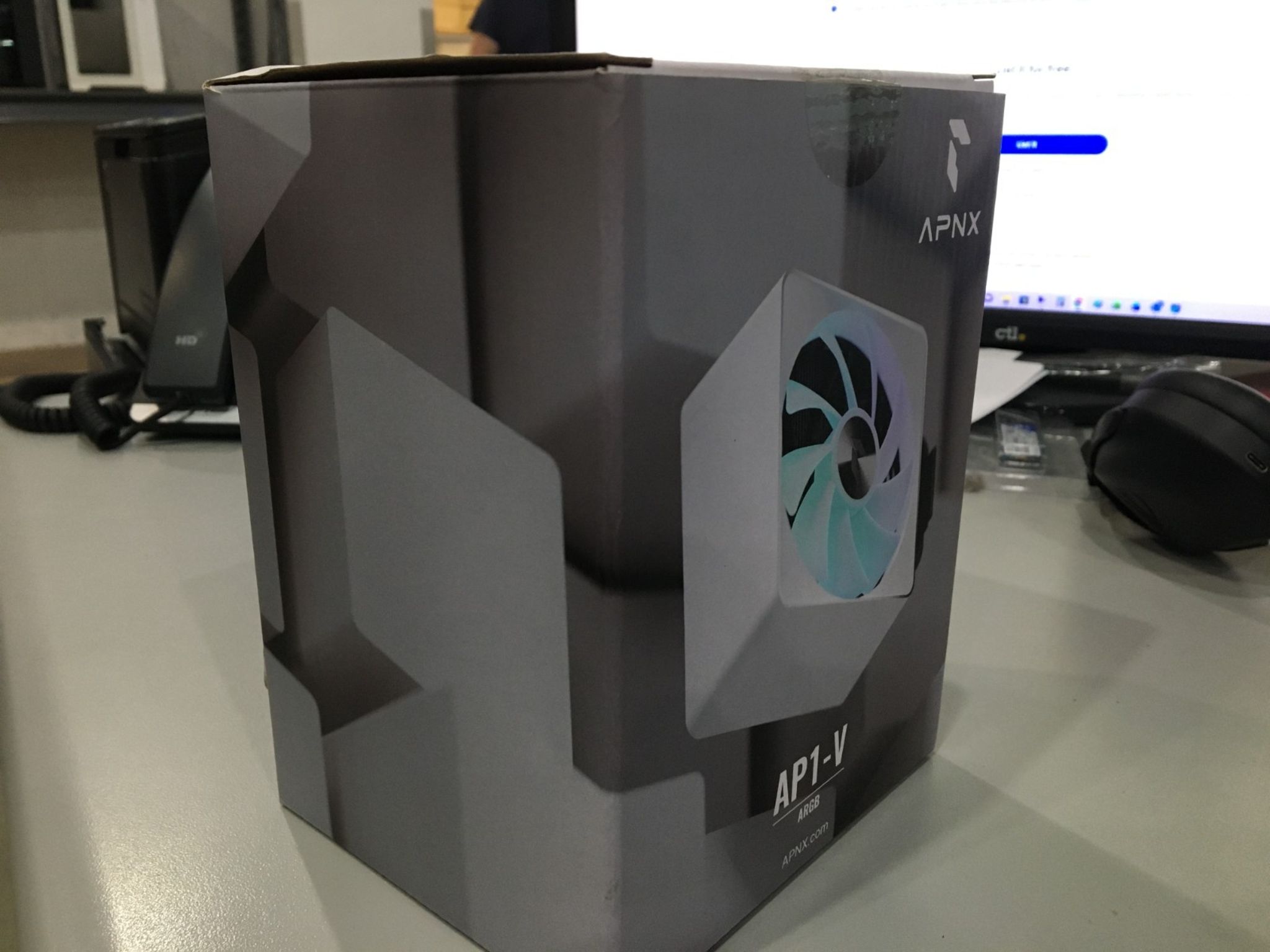 APNX AP1-V ARGB 120mm CPU Air Cooler White LGA1700 AM5 - Open Box Unused