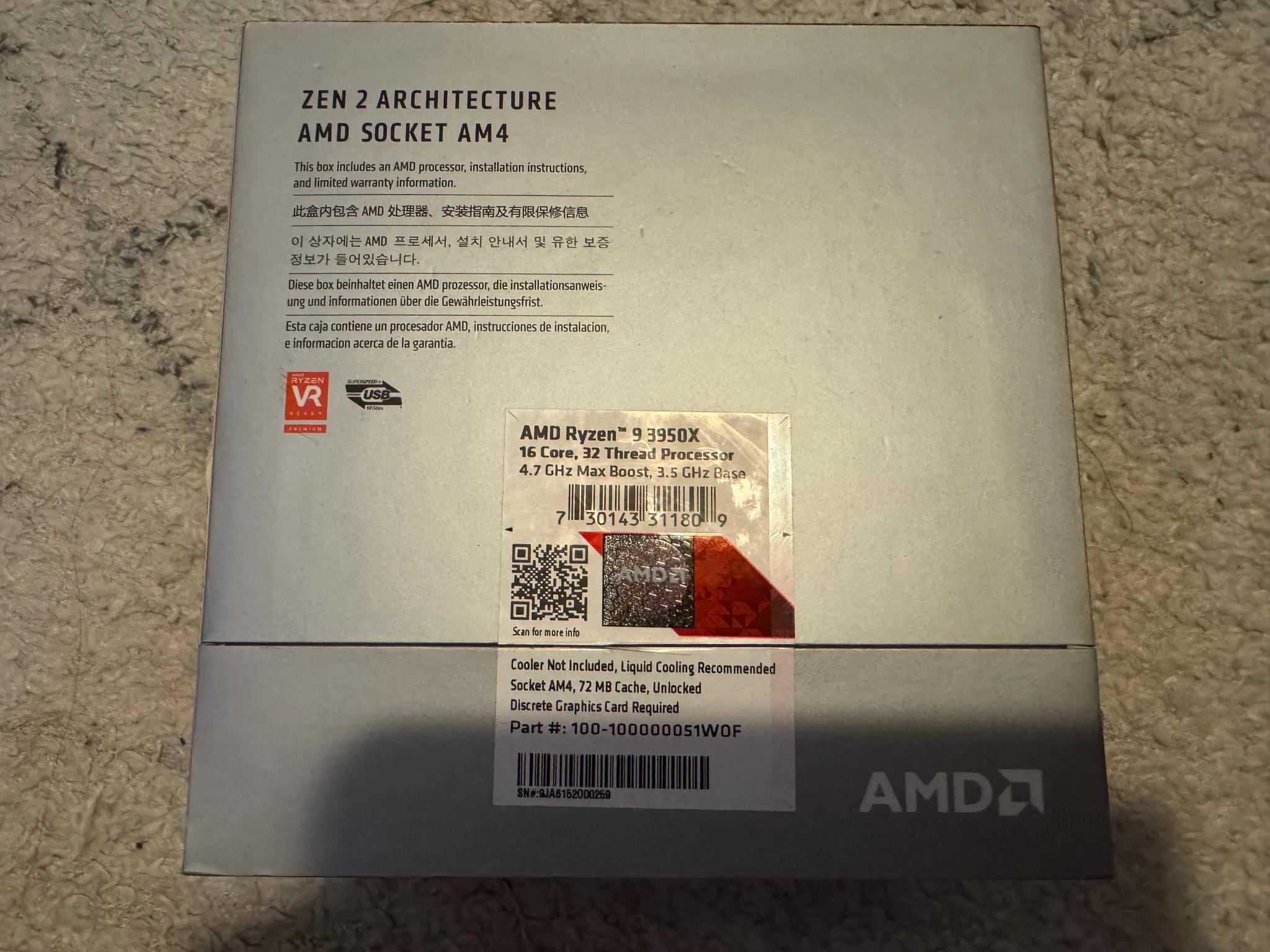 AMD Ryzen 9 3950X Preowned