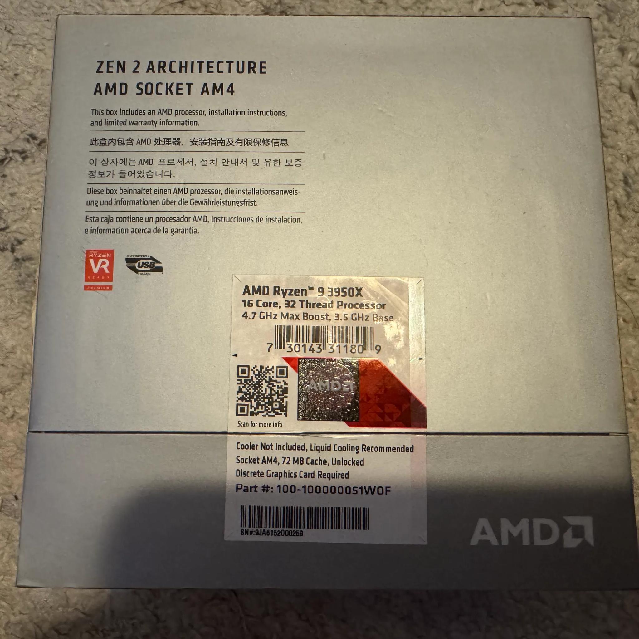 AMD Ryzen 9 3950X Preowned