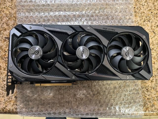 ASUS NVIDIA GeForce RTX 3060 ROG Strix V2 Overclocked Triple-Fan 12GB GDDR6 PCIe 4.0 Graphics Card