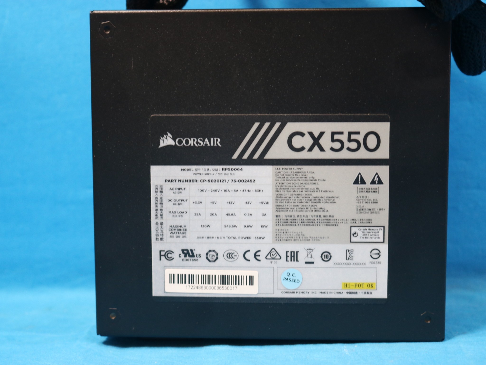 Corsair CX550 550W 80+ Bronze ATX Desktop PSU - 4212186659
