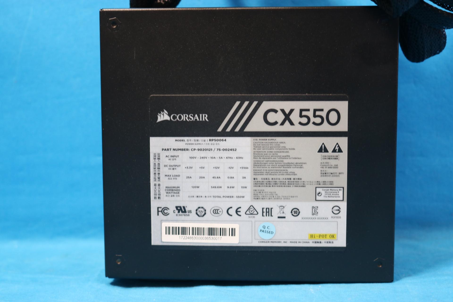 Corsair CX550 550W 80+ Bronze ATX Desktop PSU - 4212186659