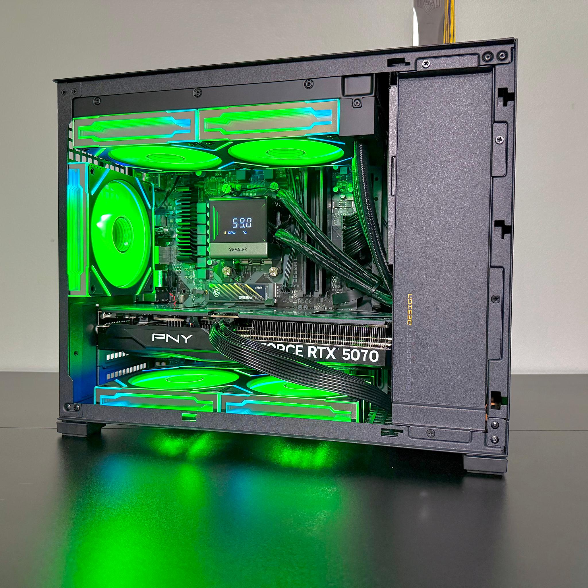 RTX 5070 OC | R7 7700x | 32GB DDR5 | 1TB SSD | LCD Liquid Cooler | Rosewill 1000w PSU Gaming PC