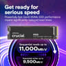 2TB Gen5 Crucial P510 PCIe NVMe, Up to 11,000MB/s, CT2000P510SSD8-01