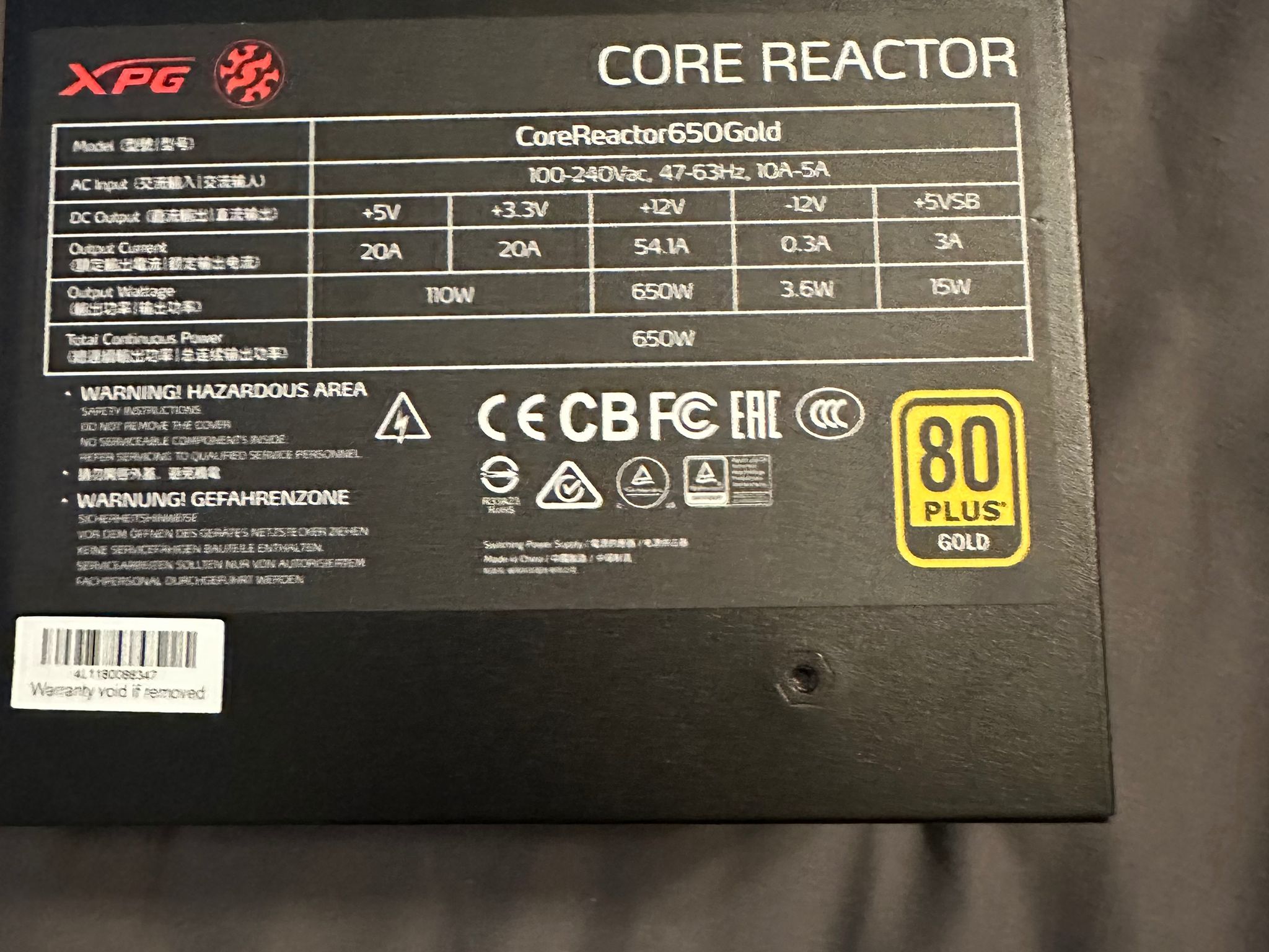XPG Core Reactor 650w