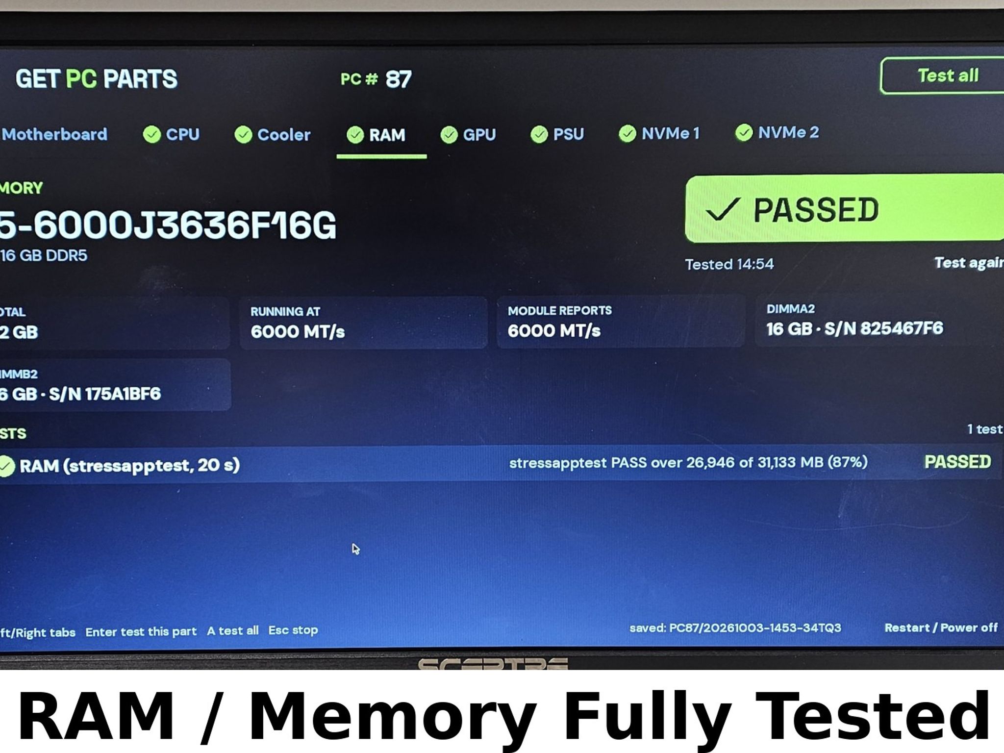 32GB DDR5 (2x16GB) CL36 6000MT/s G.Skill