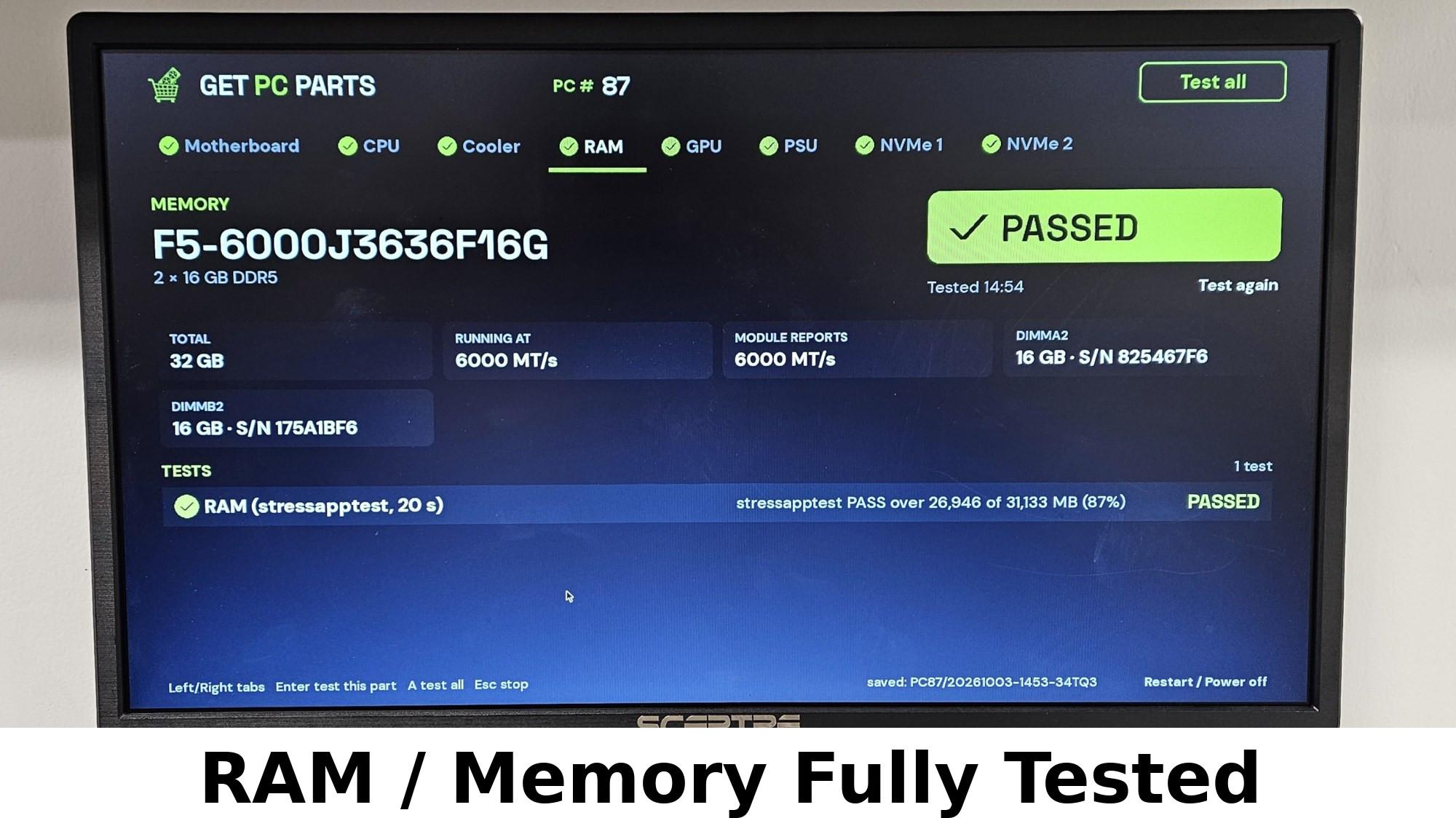 32GB DDR5 (2x16GB) CL36 6000MT/s G.Skill