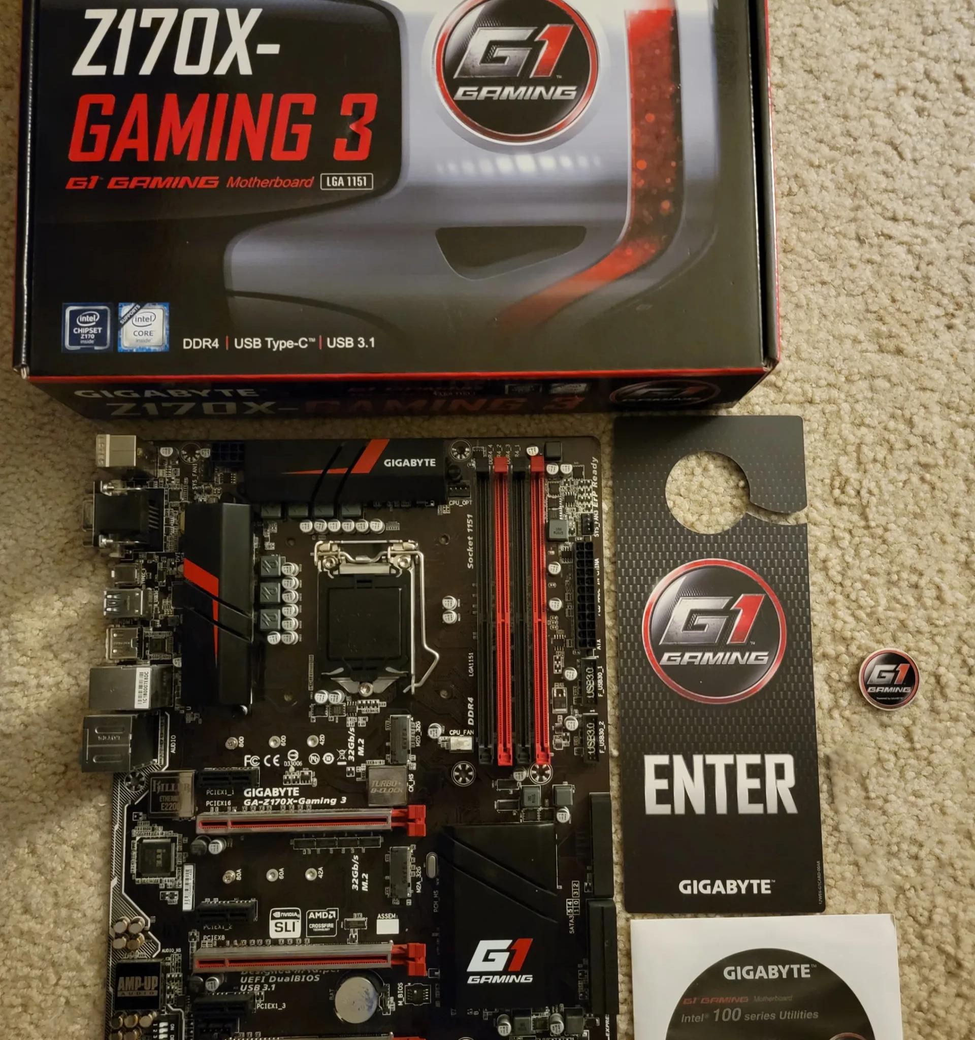 Gigabyte GA-Z170X-Gaming 3 LGA 1151 ATX Motherboard With Original Box