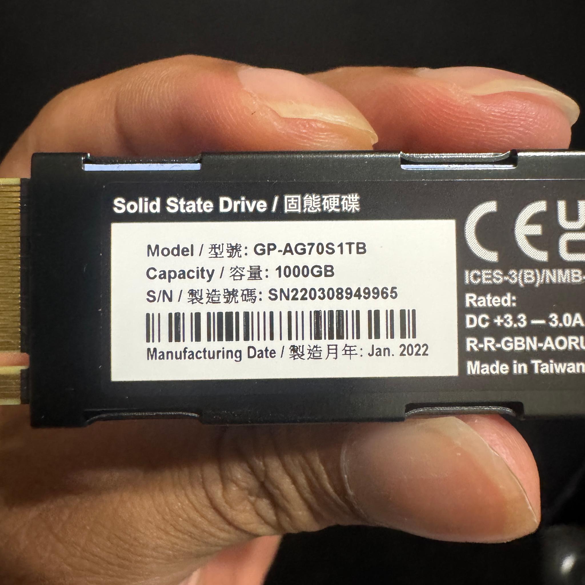 Gigabyte Aorus Gen4 7000s SSD - 1TB