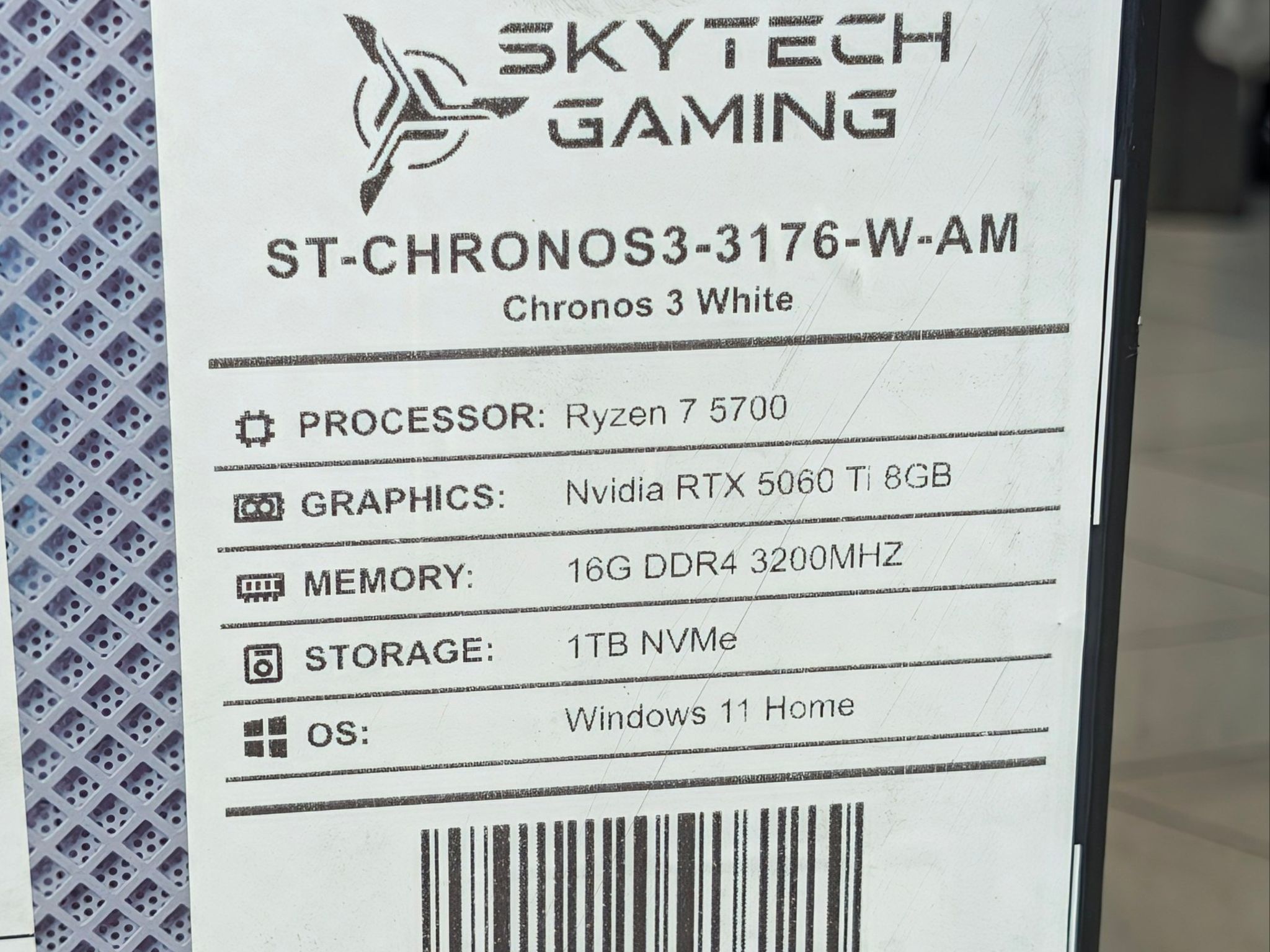 GeForce RTX 5060 Ti 8GB Custom Gaming PC - Ryzen 7 5700, 16GB RAM, 1TB NVMe SSD