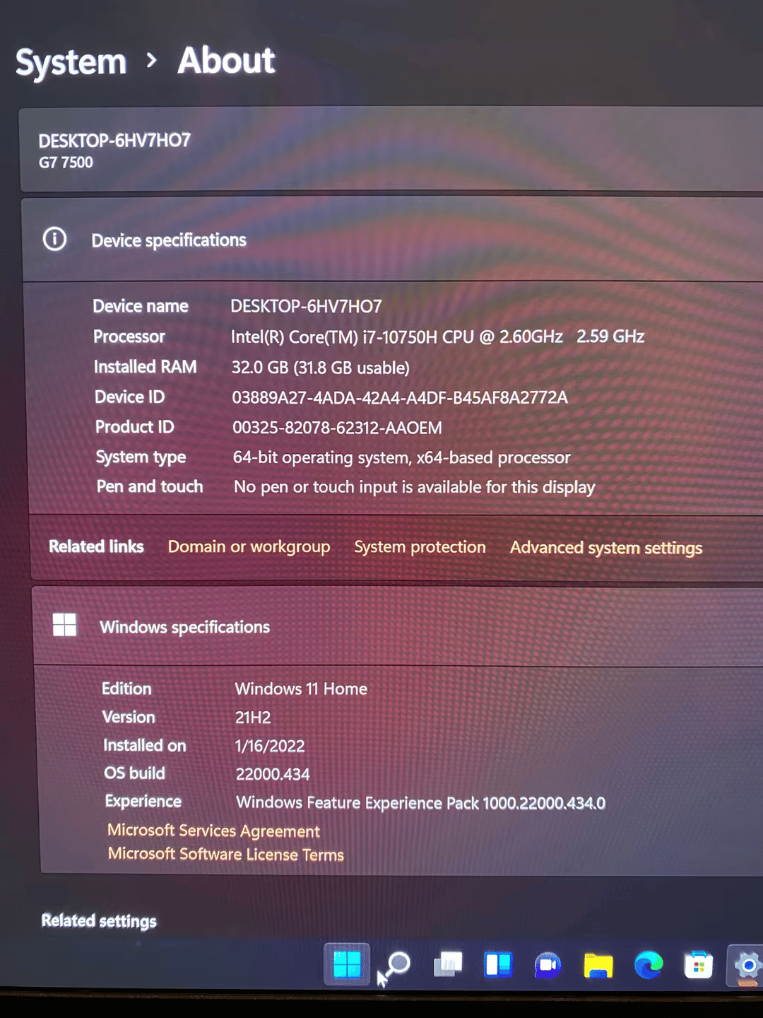 Dell G7 7500 - Intel Core i7-10750H - 32GB RAM - 4K60P OLED - RTX 2070 Max-Q