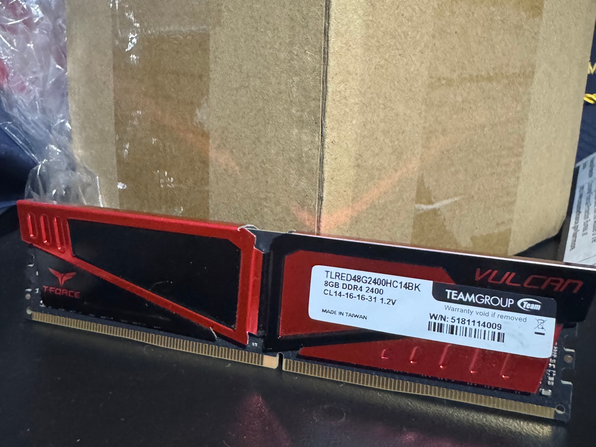 TeamGroup T-Force Vulcan Z Red 8GB DDR4 2400MHz