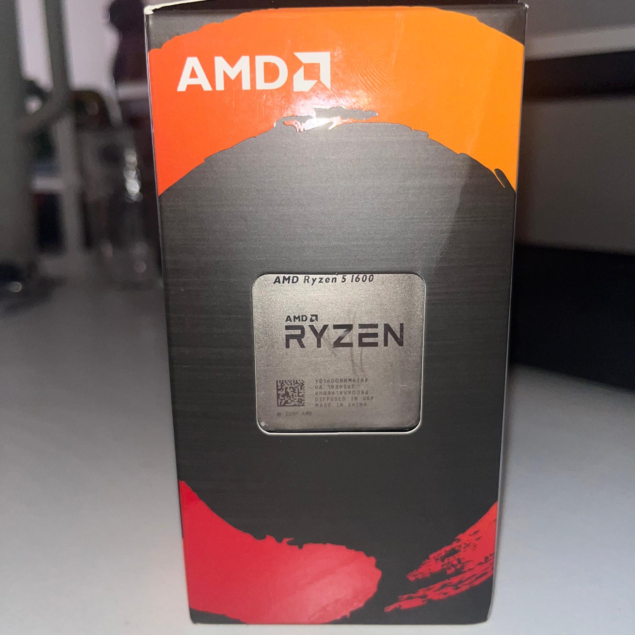 Ryzen 5 1600 CPU 6 Core, 12 Thread 3.2ghz base, 3.6ghz turbo with Low Profile AMD stock Fan included