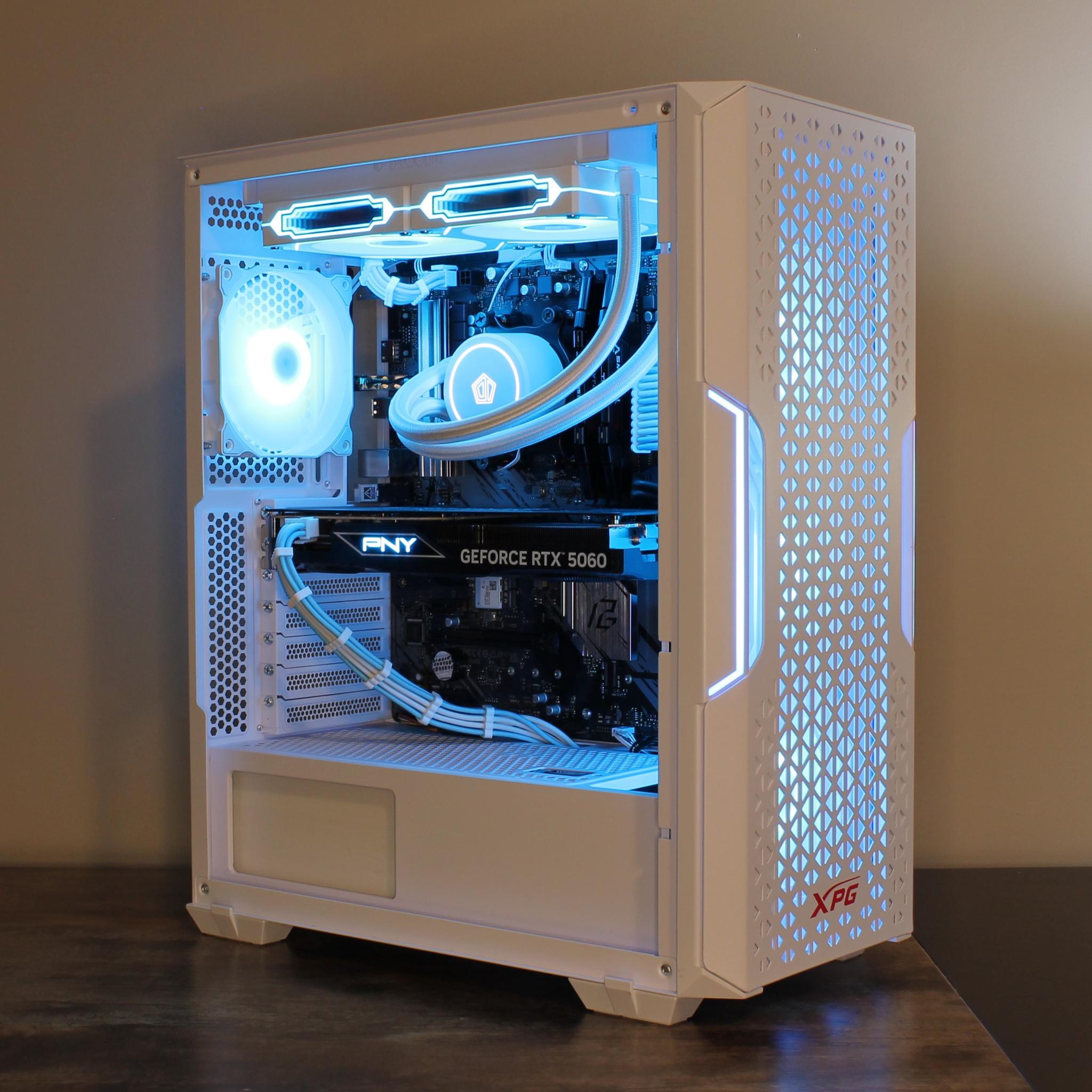 🧊 The Ice Cube 💙 | RTX 5060 | Ryzen 5500 | 32GB RAM | 1TB SSD