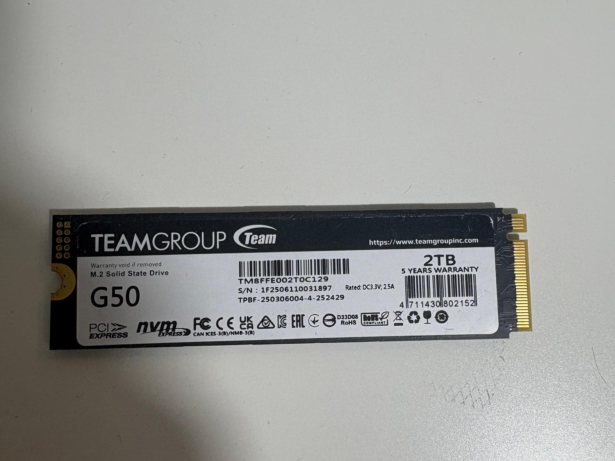 TEAMGROUP T-FORCE G50 2TB - Image 1