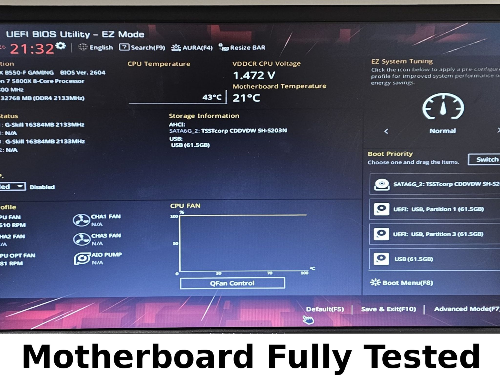 ASUS ROG STRIX B550-F GAMING AMD AM4 DDR4 ATX Motherboard