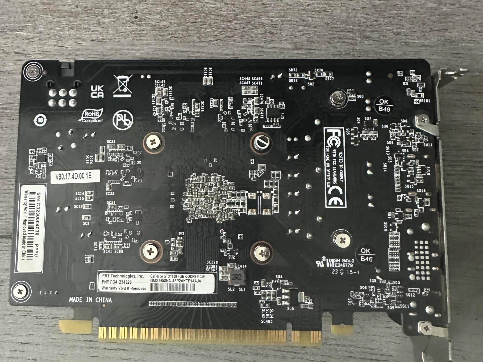 PNY Geforce GTX 1650 used and working