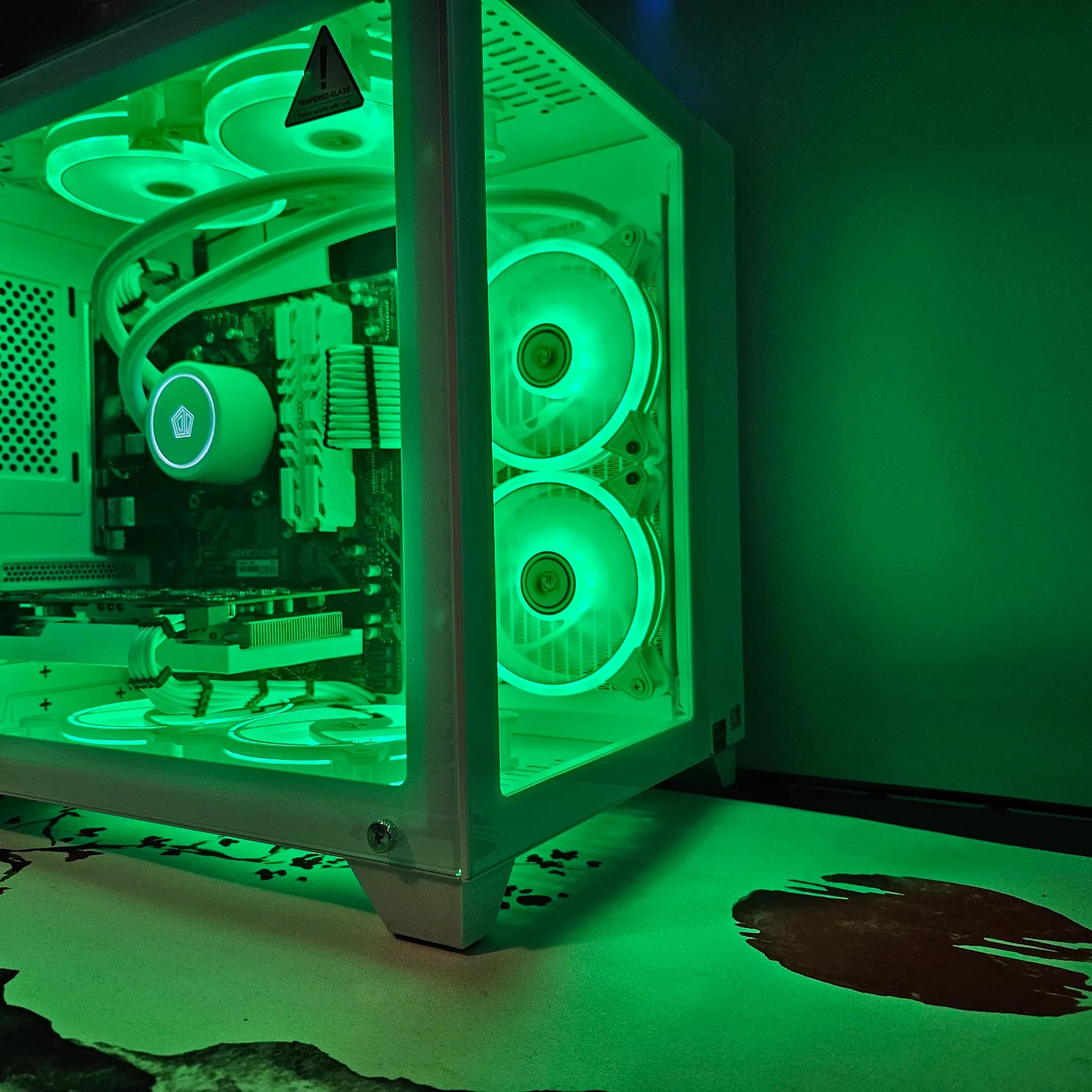 Liquid Cooled Frosty Gaming Rig Ryzen 5 / 32GB / 2TB / RX6600