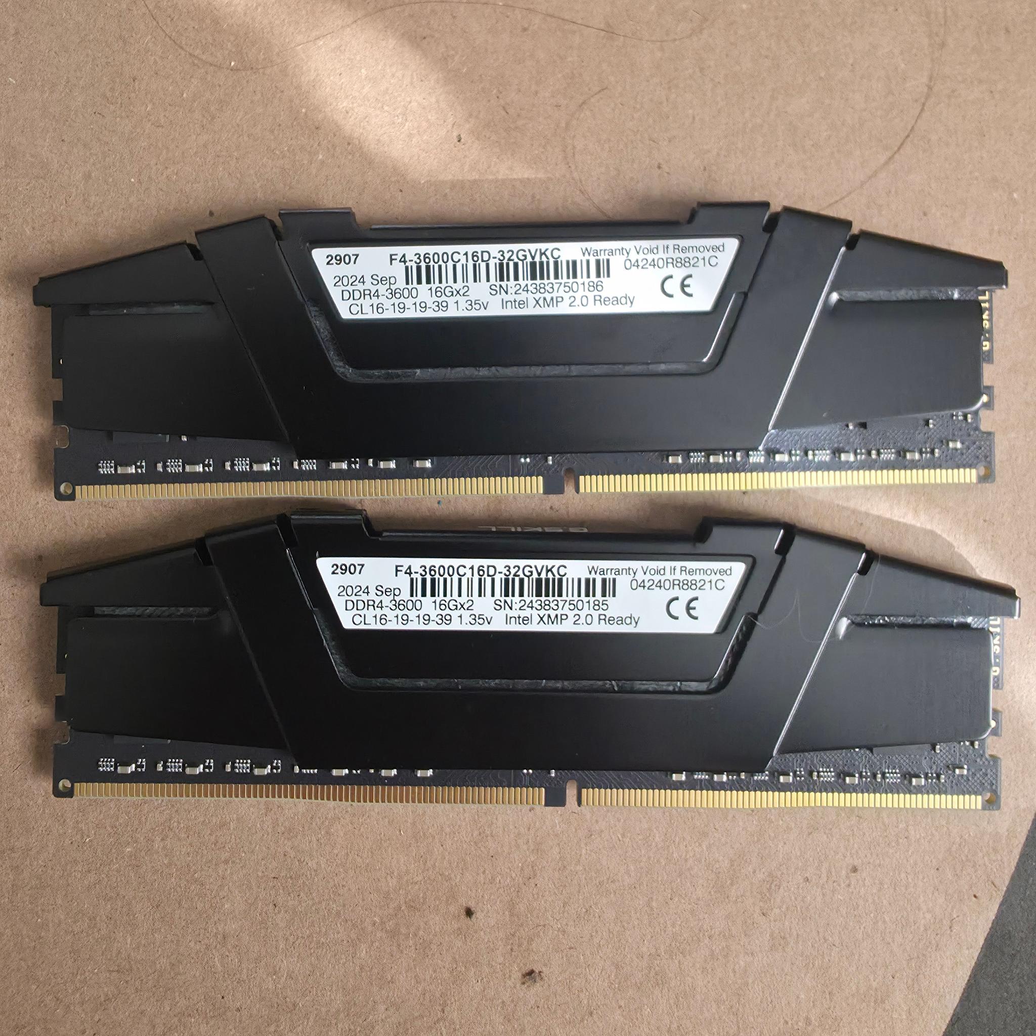 G.SKILL RipjawsV Series DDR4 RAM | 3600Mhz 32GB (2x16)