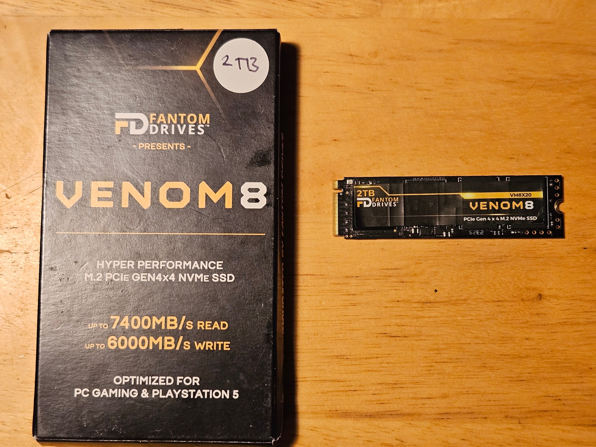 Fantom Drives Venom 8 2tb with DRAM Cache and Free Heatsink