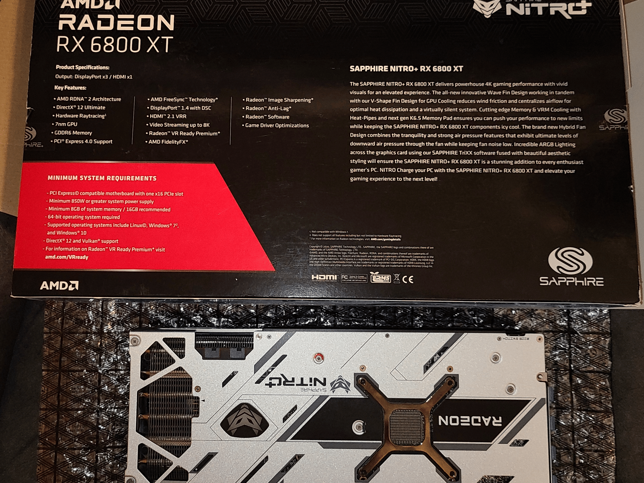 Sapphire Radeon RX 6800XT 16 GB NITRO+ Video Card