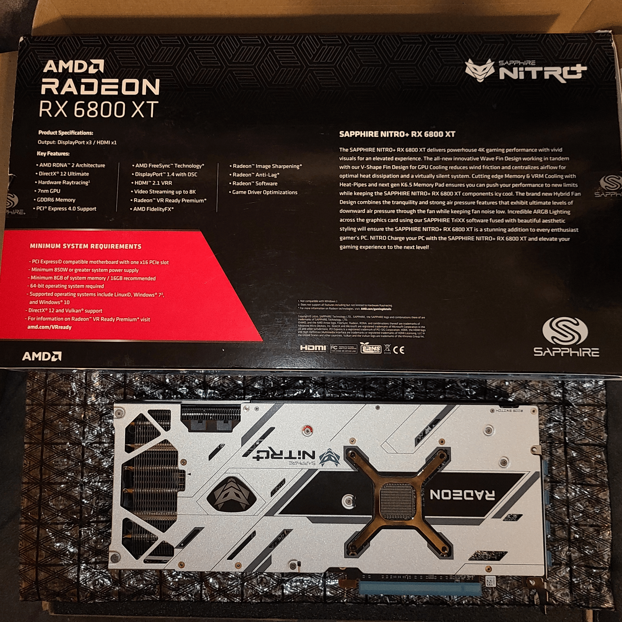 Sapphire Radeon RX 6800XT 16 GB NITRO+ Video Card