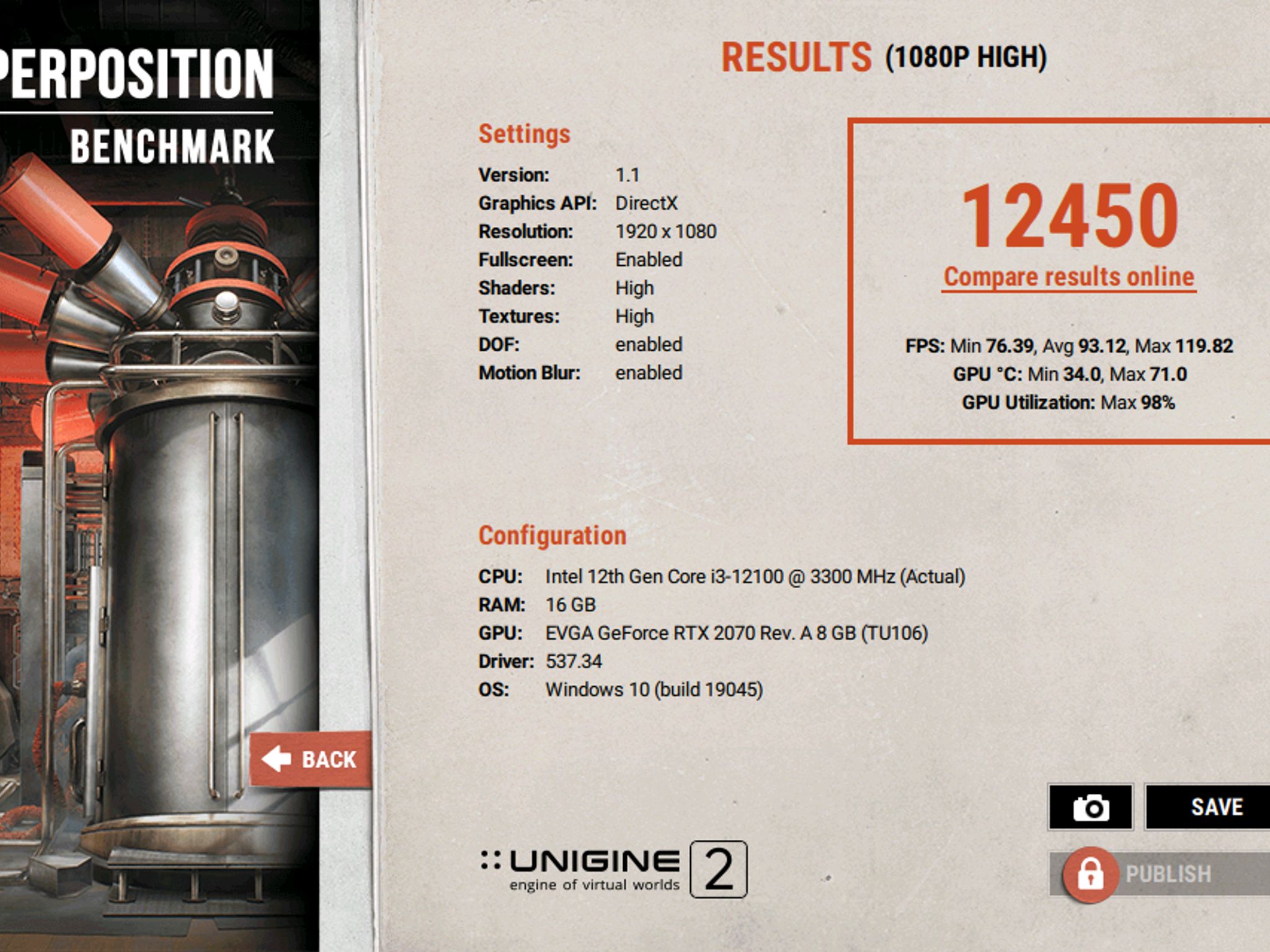 Mid Range Gaming PC / I3 12100 - RTX 2070