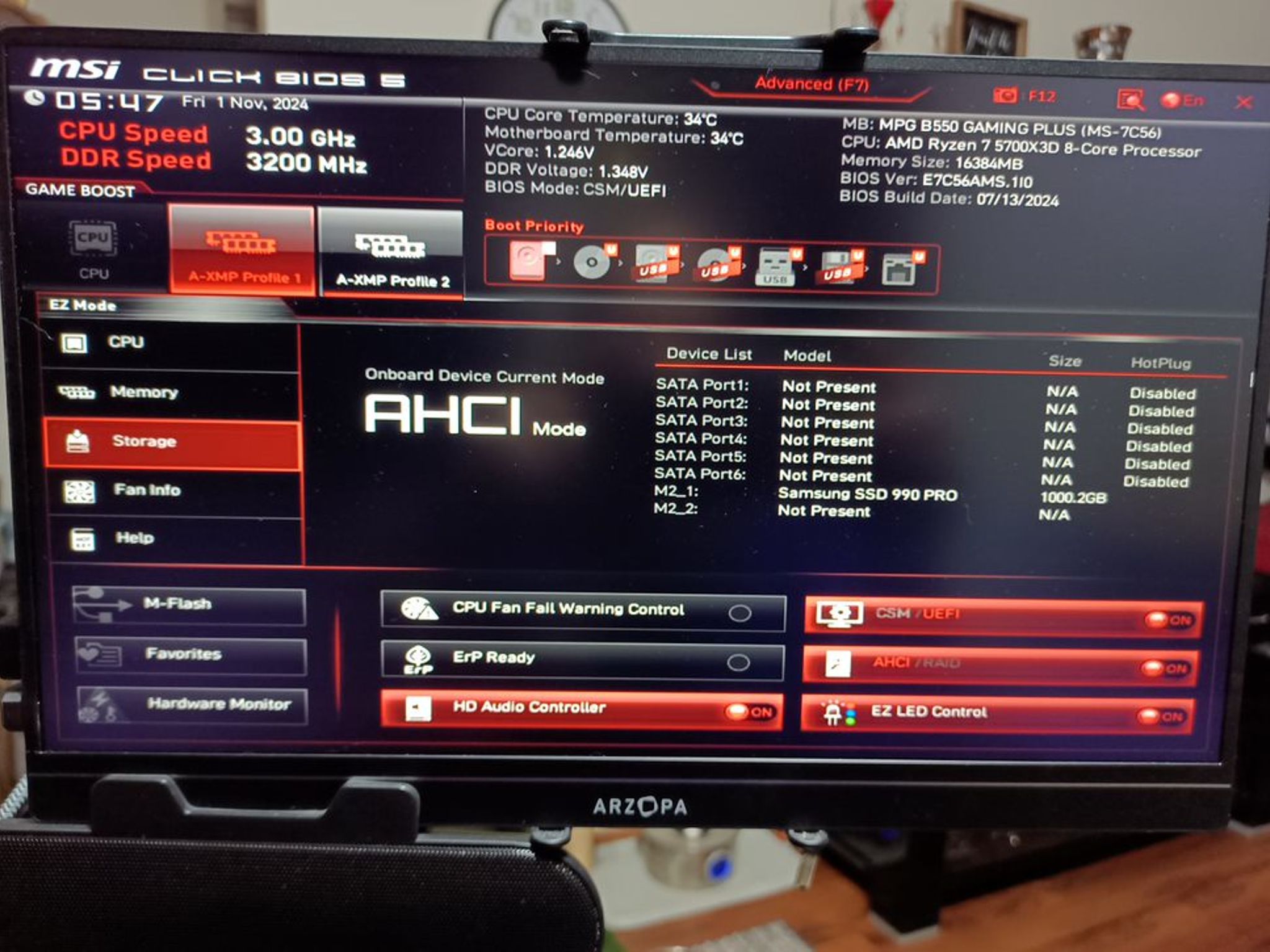 $50 OFF Today!!!Msi B550 Gaming Plus Paired with R7 5700x3D 16GB DDr4 3200Mhz and 990 Pro 1Tb m.2