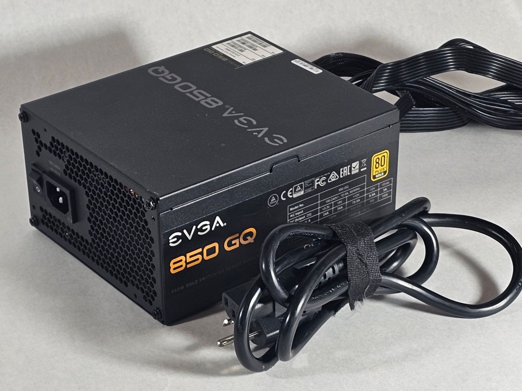 850 Watt PSU EVGA 850 GQ 80+ GOLD Power Supply