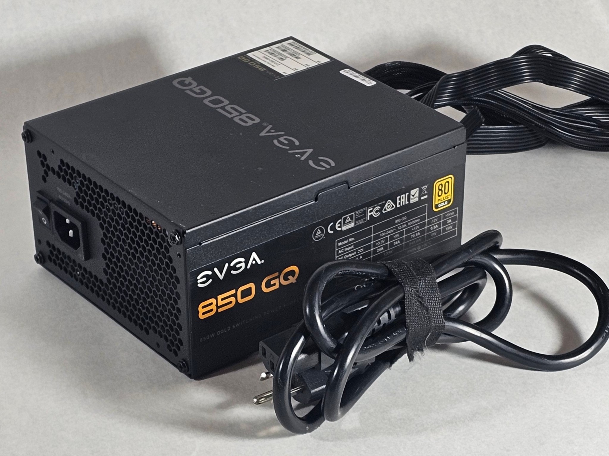 850 Watt PSU EVGA 850 GQ 80+ GOLD Power Supply