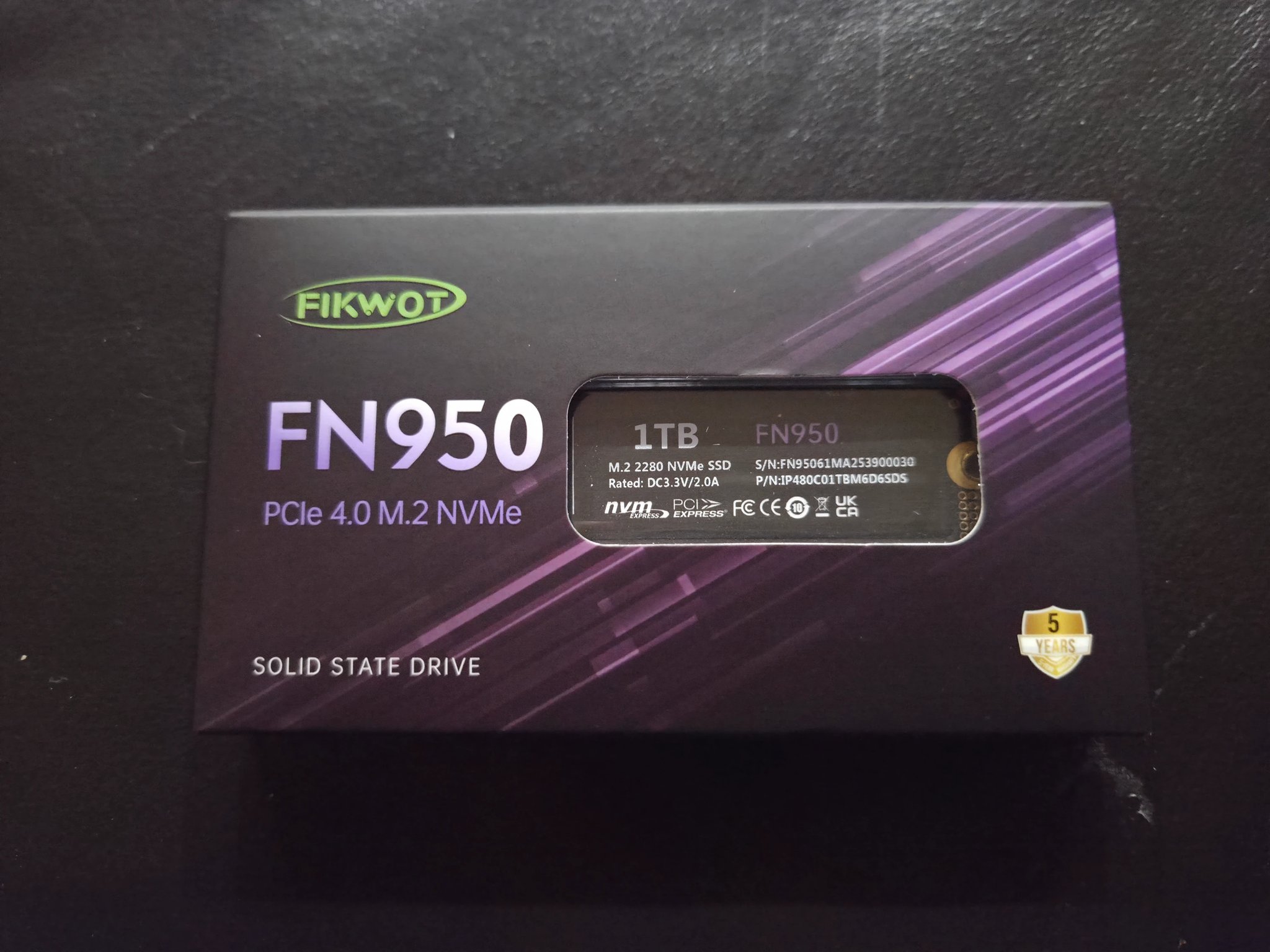 New 1TB PCIe 4.0 SSD - FIKWOT FN950
