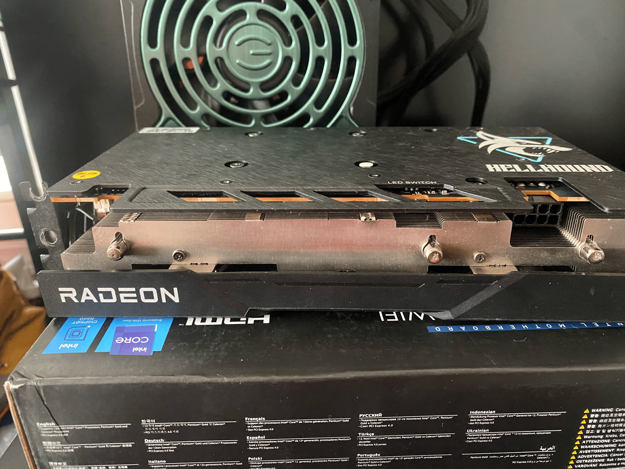 **For Parts/Repair** PowerColor Radeon RX 6600 Hellhound. 
