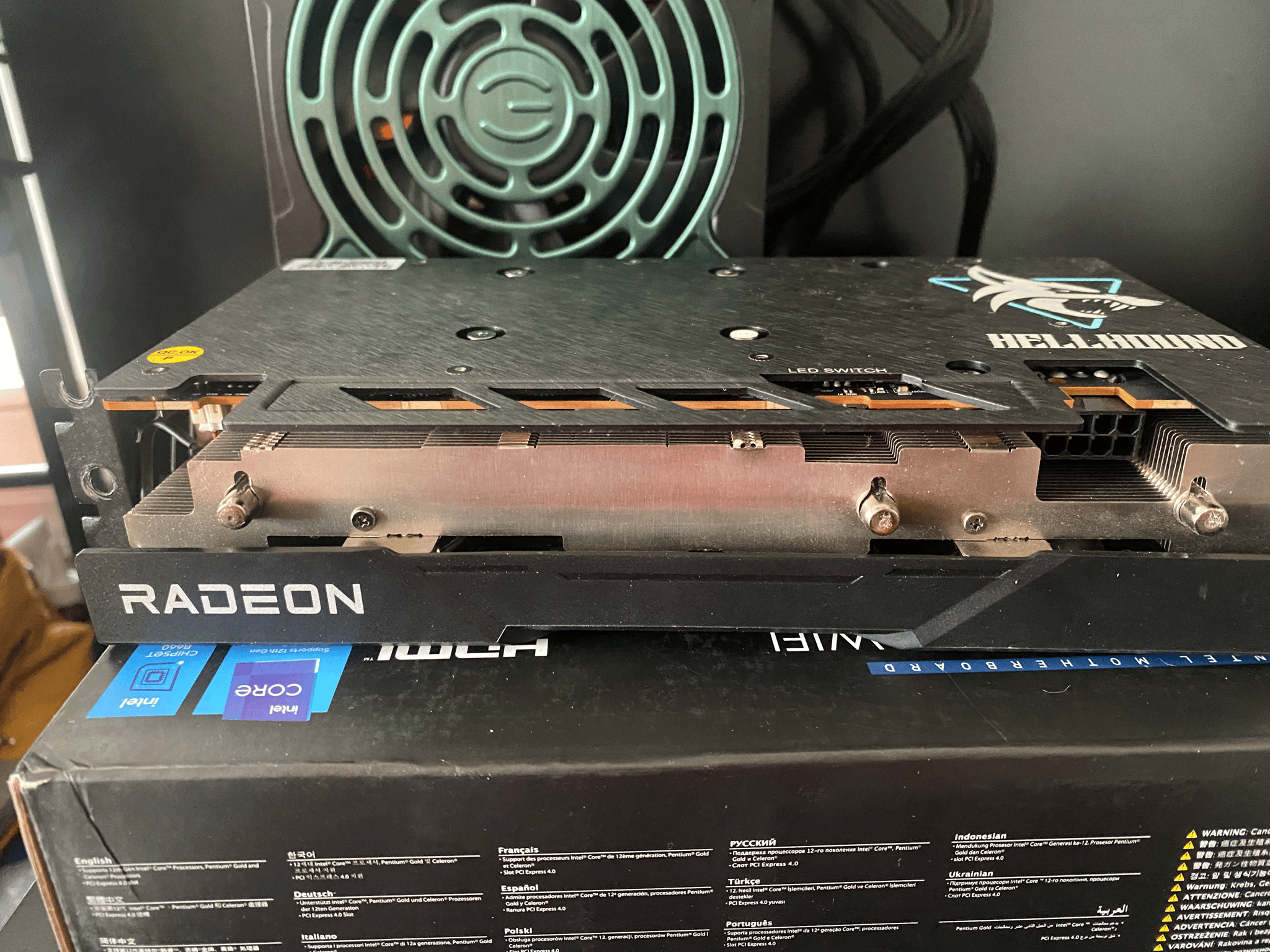 **For Parts/Repair** PowerColor Radeon RX 6600 Hellhound. 