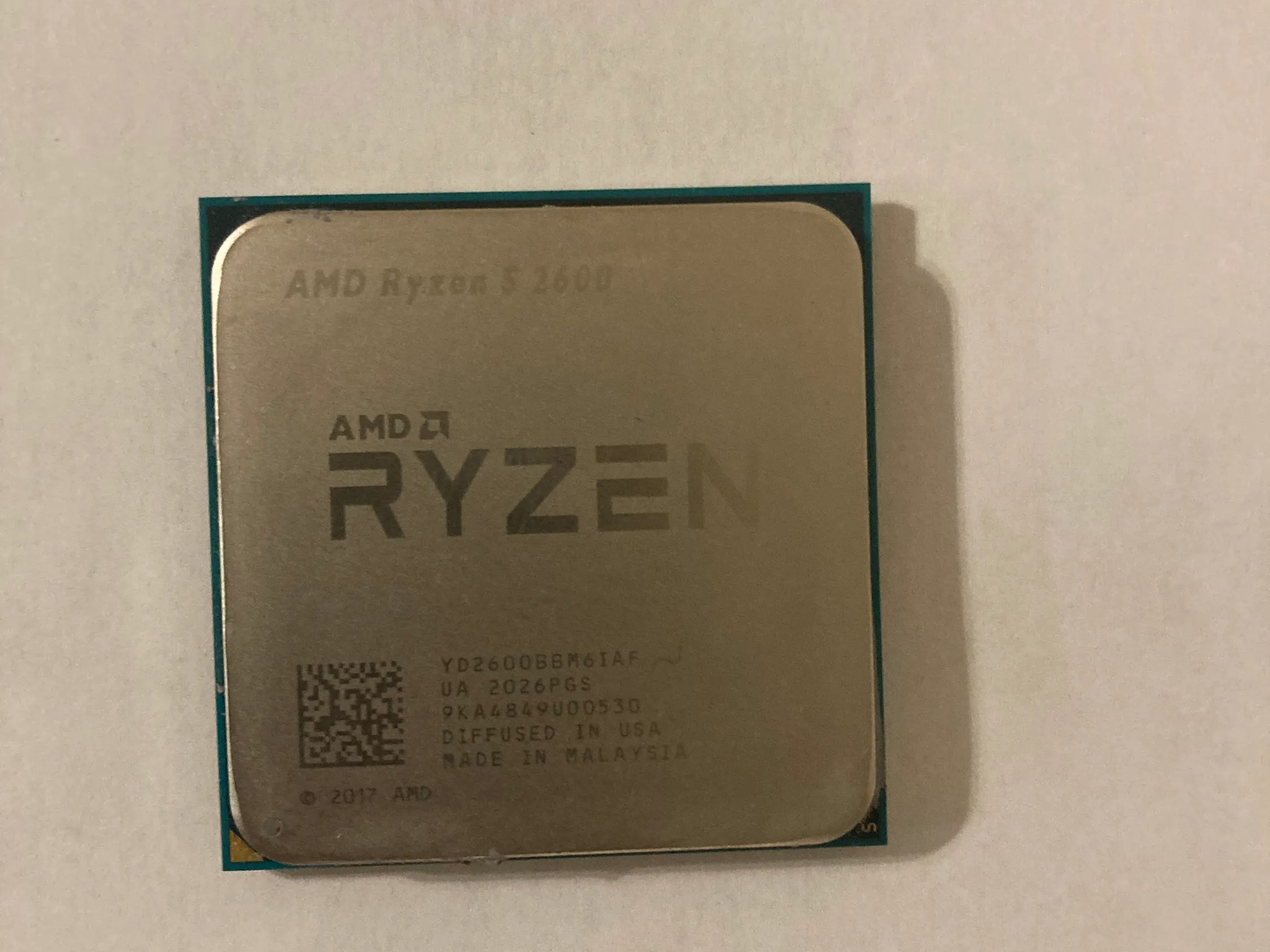 AMD Ryzen 5 2600 Six-Core 3.4-3.9 GHz 65W Socket AM4 CPU Processor